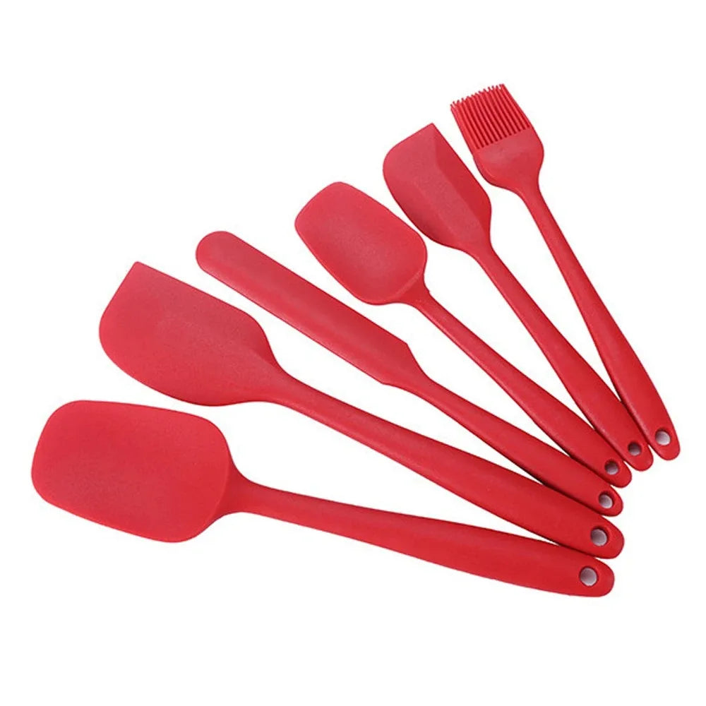 6 Pcs Food Grade Silicone Spatulas