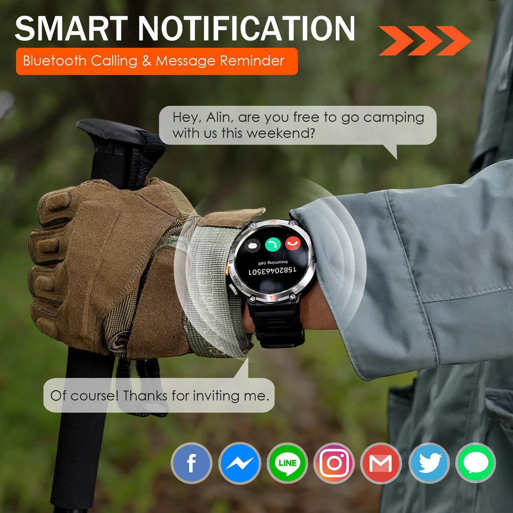 Bluetooth touch screen smartwatch and health monitor
