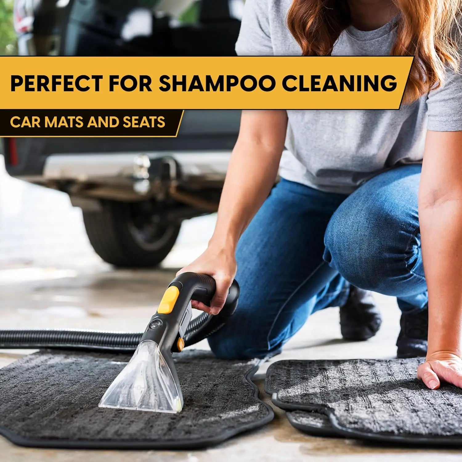 6 Gallon Wet Dry Vacuum Cleaner with Shampoo Function