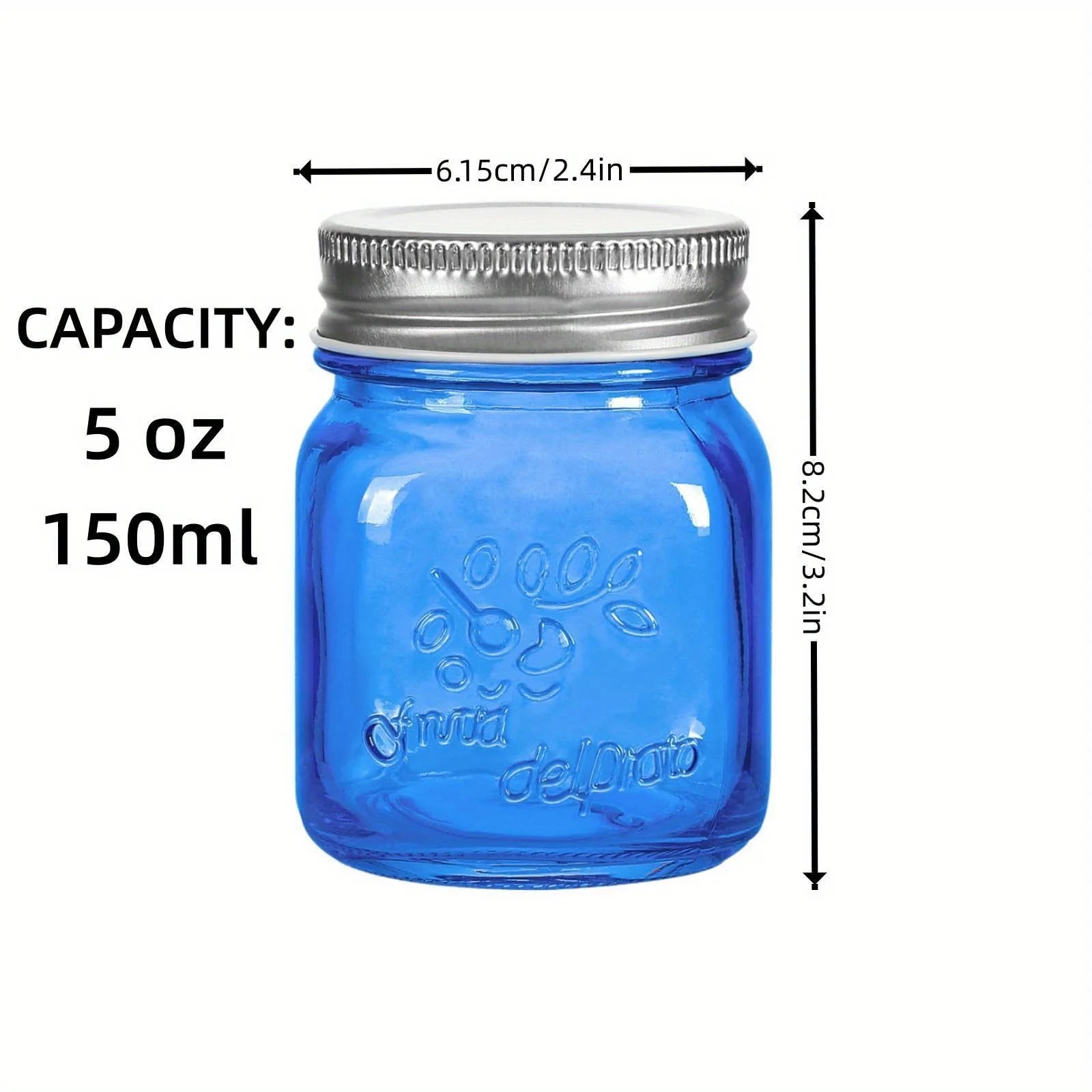 Mini Colored Mason Jars 5 oz with Metal Lids