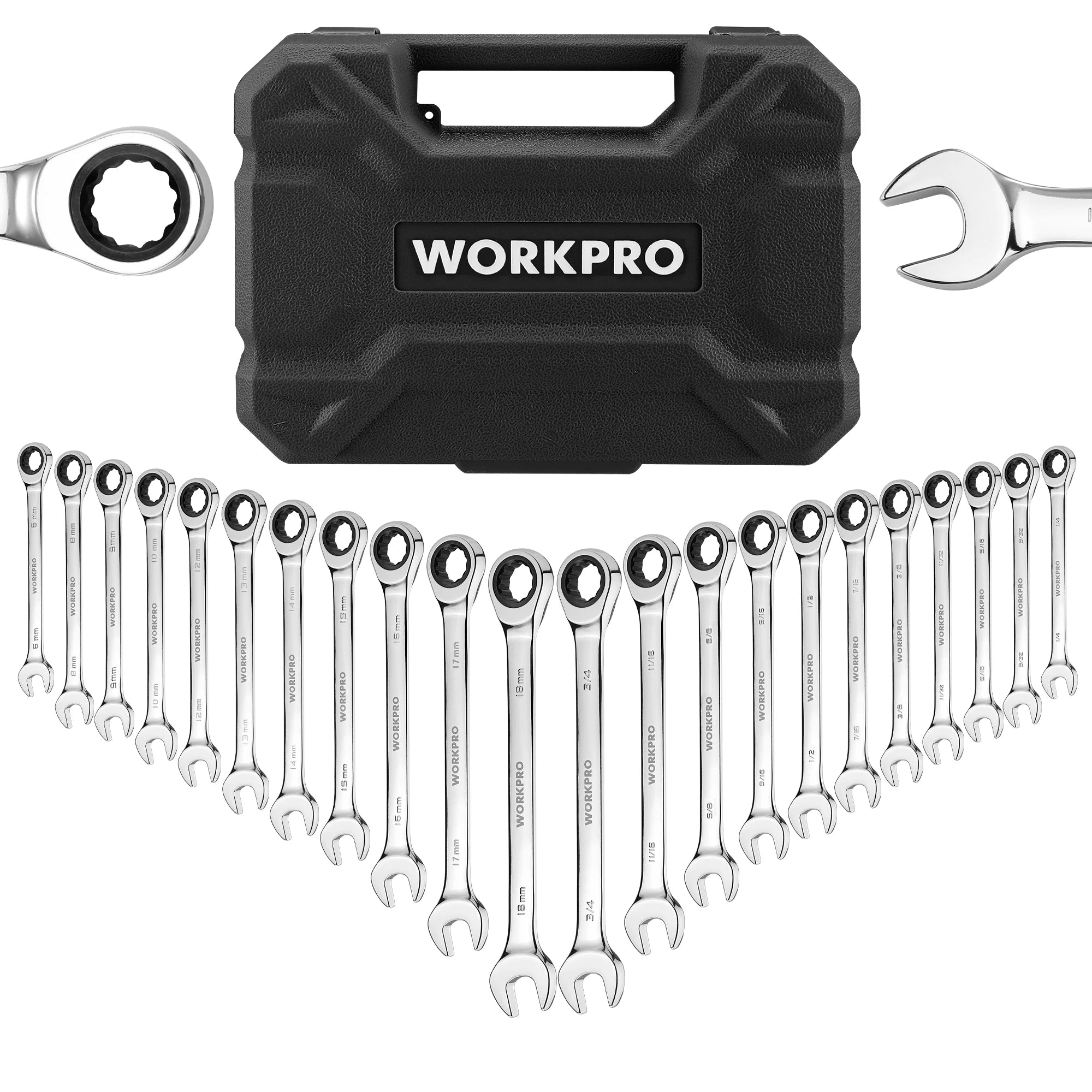 21pc Ratcheting Wrench Set