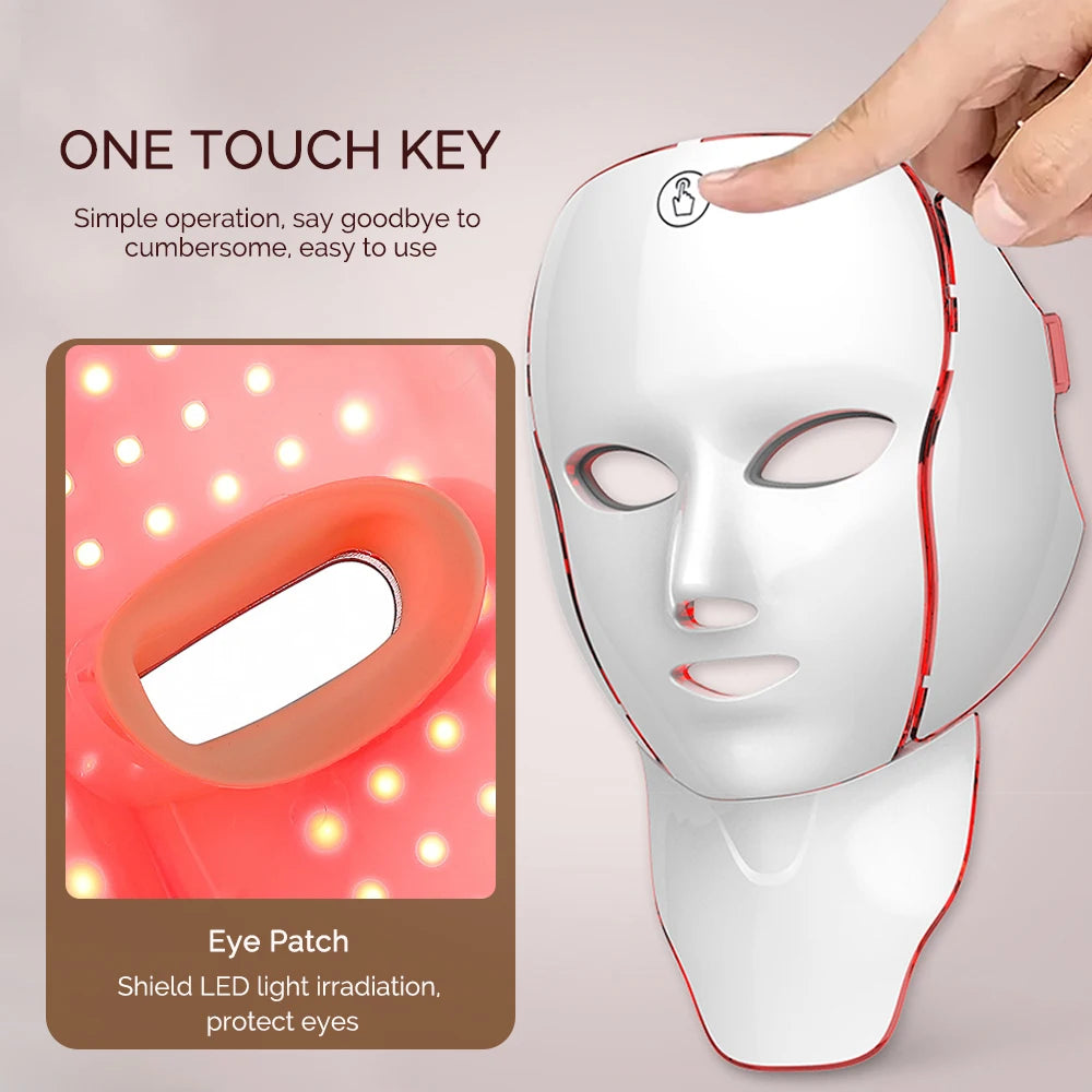 7-Color LED Facial & Neck Beauty Mask
