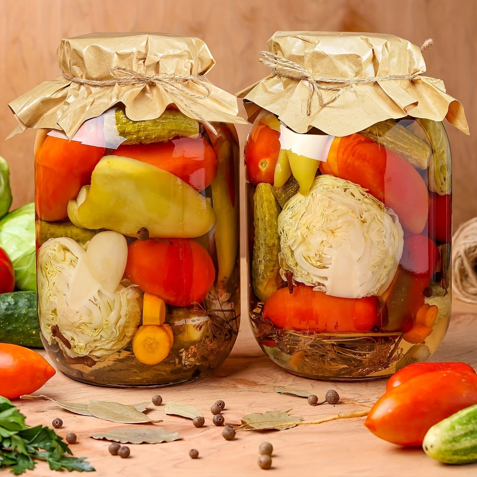 1 Gallon Wide Mouth Glass Mason Jars with Hinged Airtight Lids & Replacement Silicone Gaskets