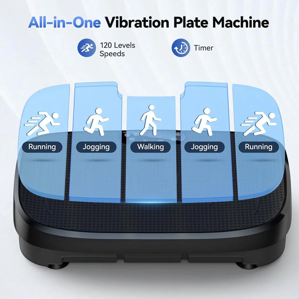 3-in-1 Ultra-Quiet Whole Body Vibration Plate