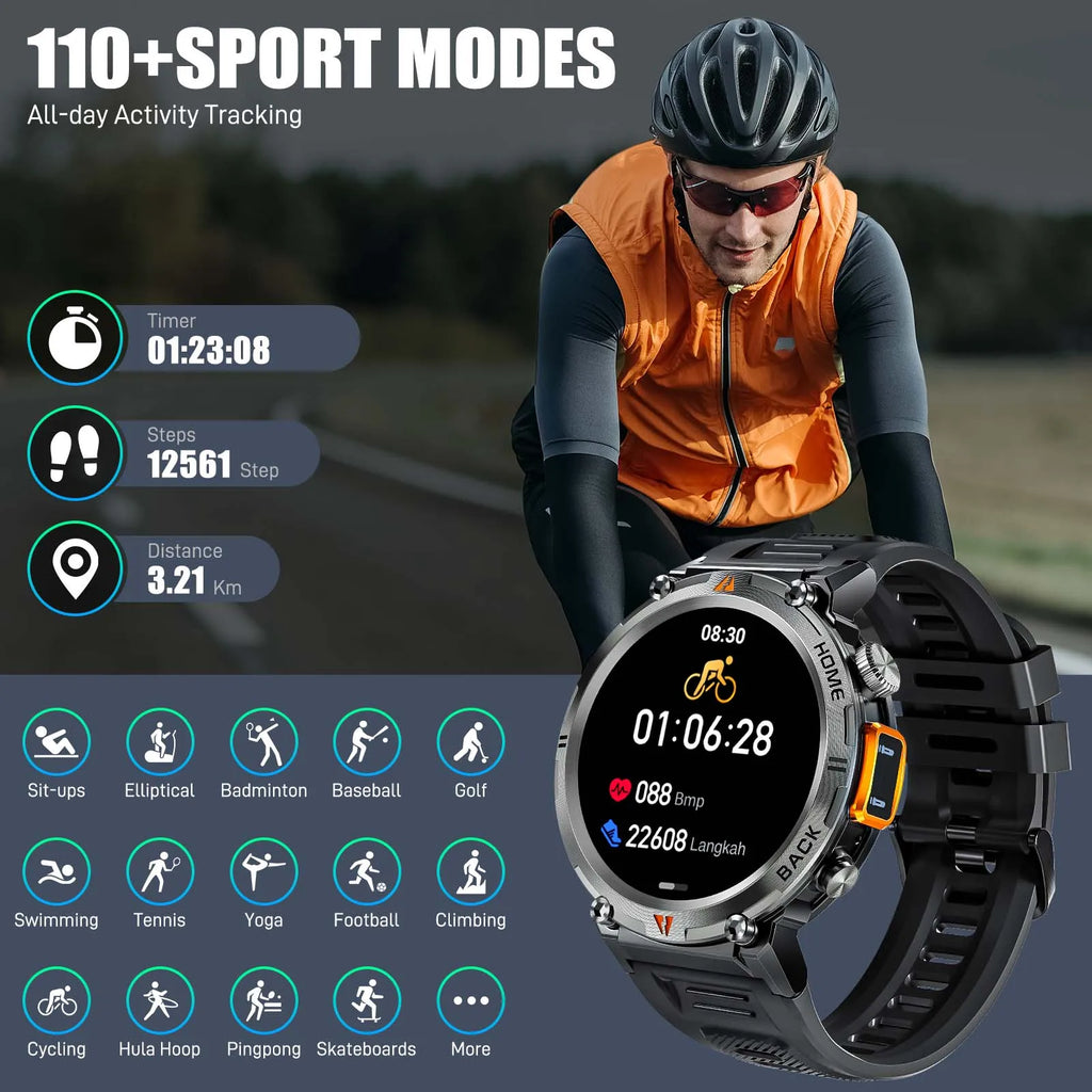 Bluetooth touch screen smartwatch and health monitor