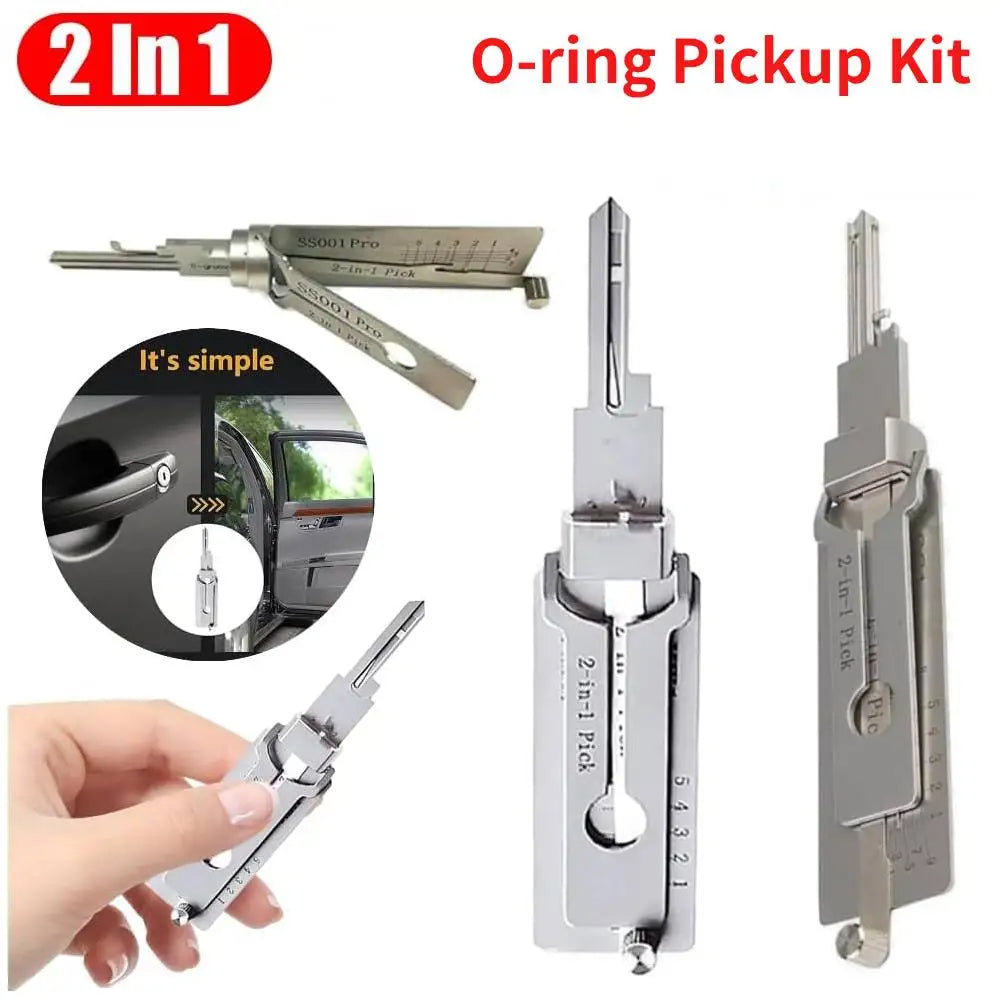 2 In 1 Precision Hook & Pick Set Lock Decoder O-ring