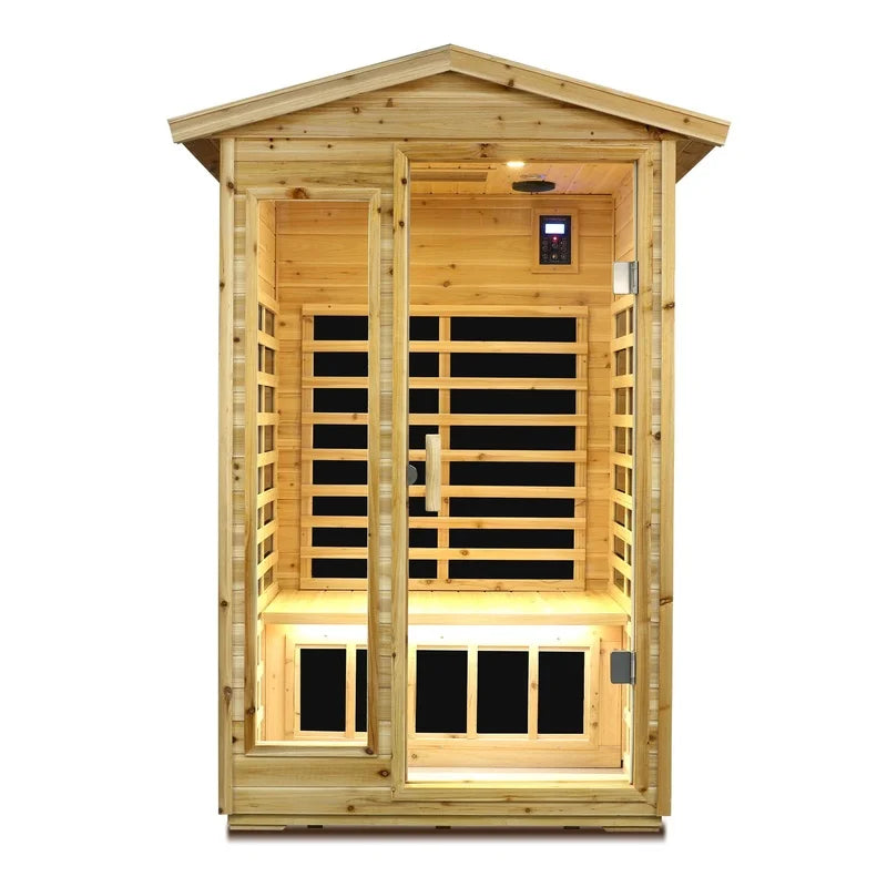 Outdoor Infrared Sauna for Two – Relaxing Private Cabin with Heating Panels