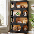Tribesigns 71" Tall S-Shaped 4-Tier Bookcase
