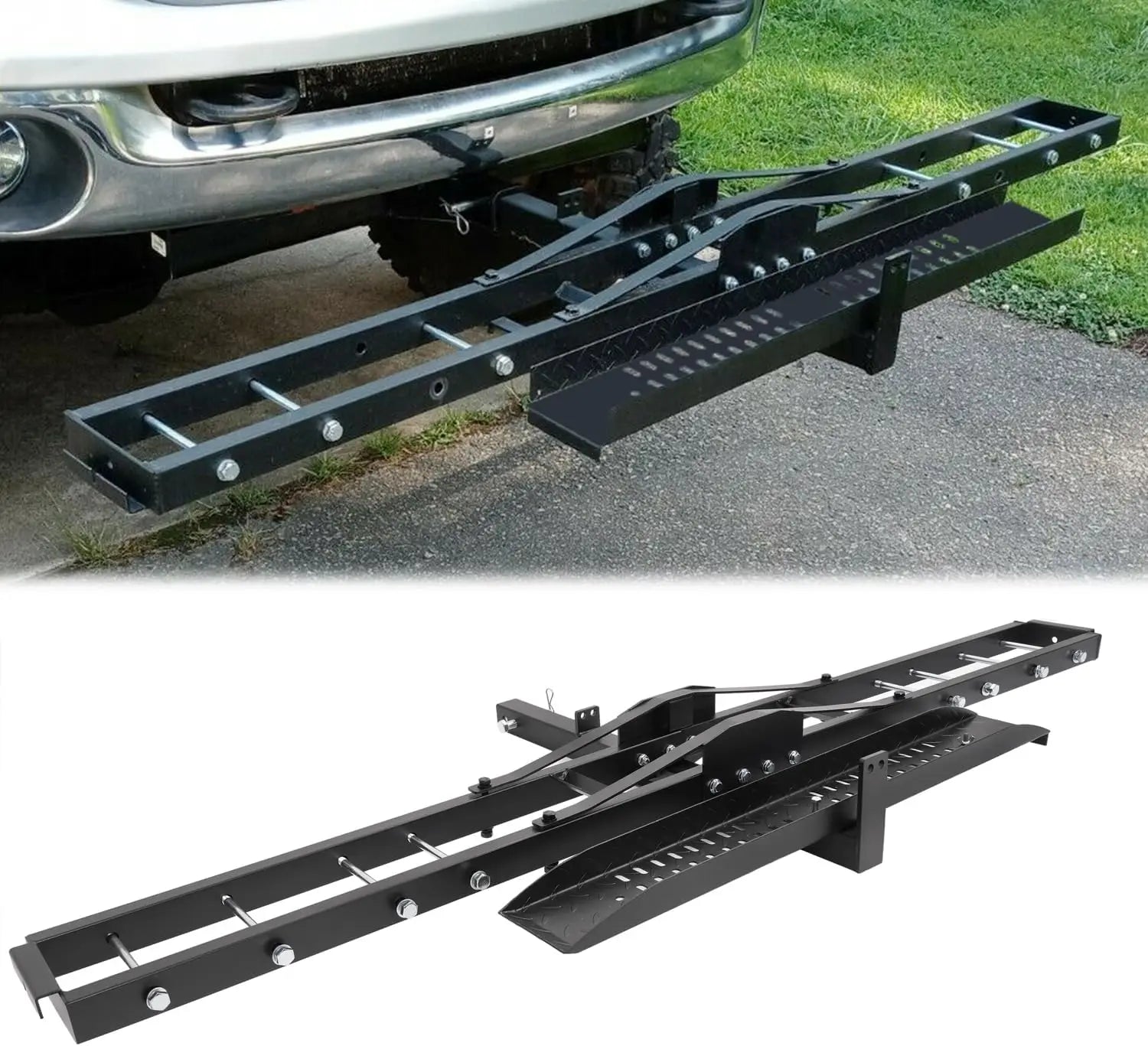 Heavy-Duty Hitch-Mount Motorcycle Carrier (600 lbs Capacity)