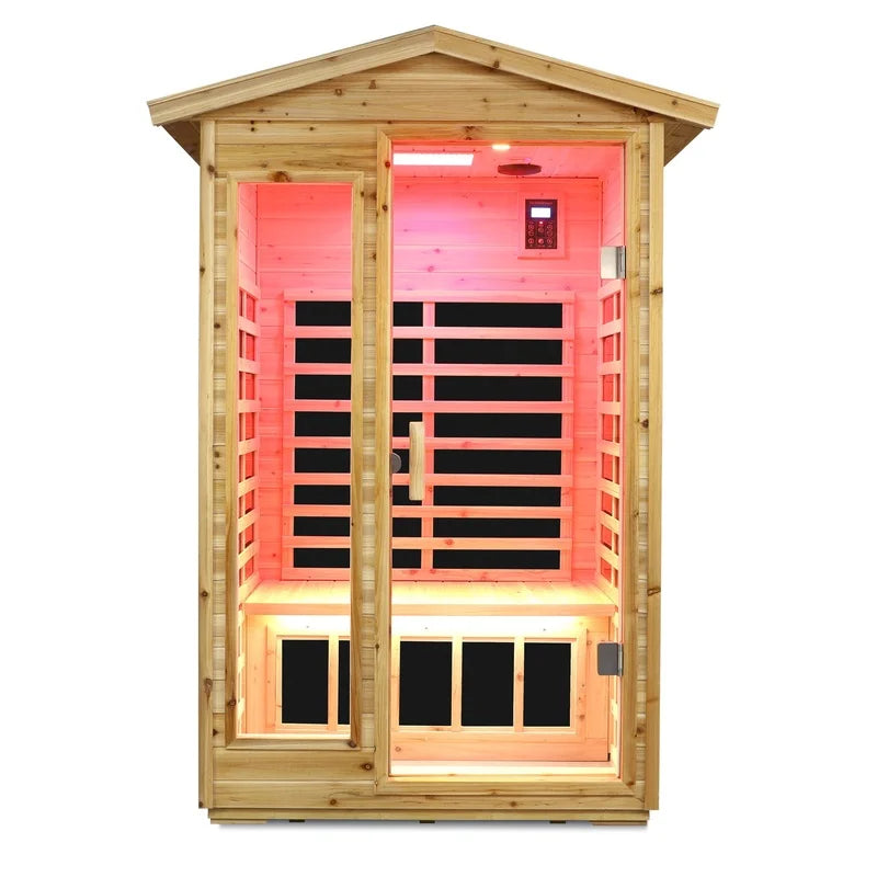 Outdoor Infrared Sauna for Two – Relaxing Private Cabin with Heating Panels