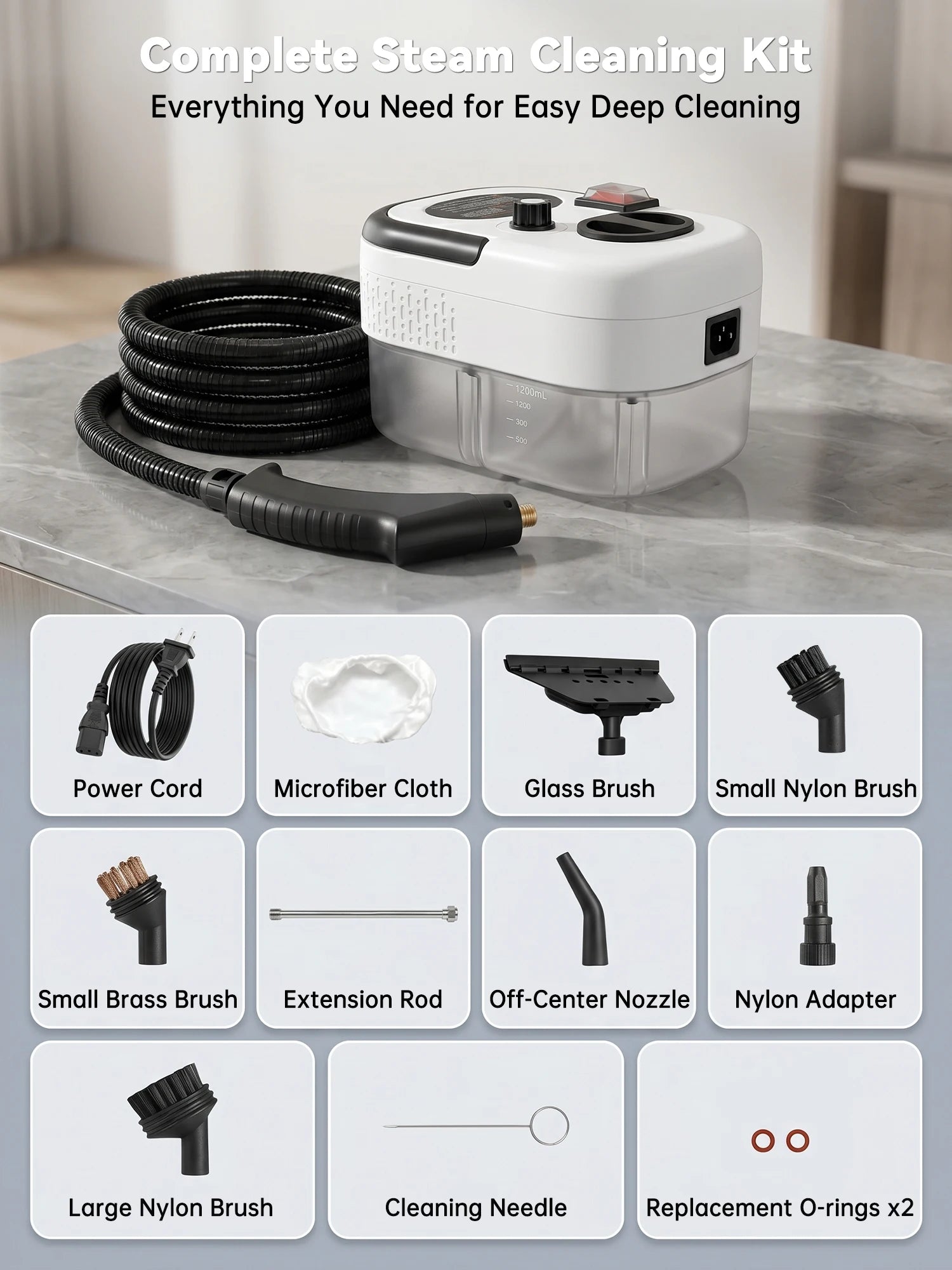 2500W High-Temperature Handheld Steam Cleaner (110V)