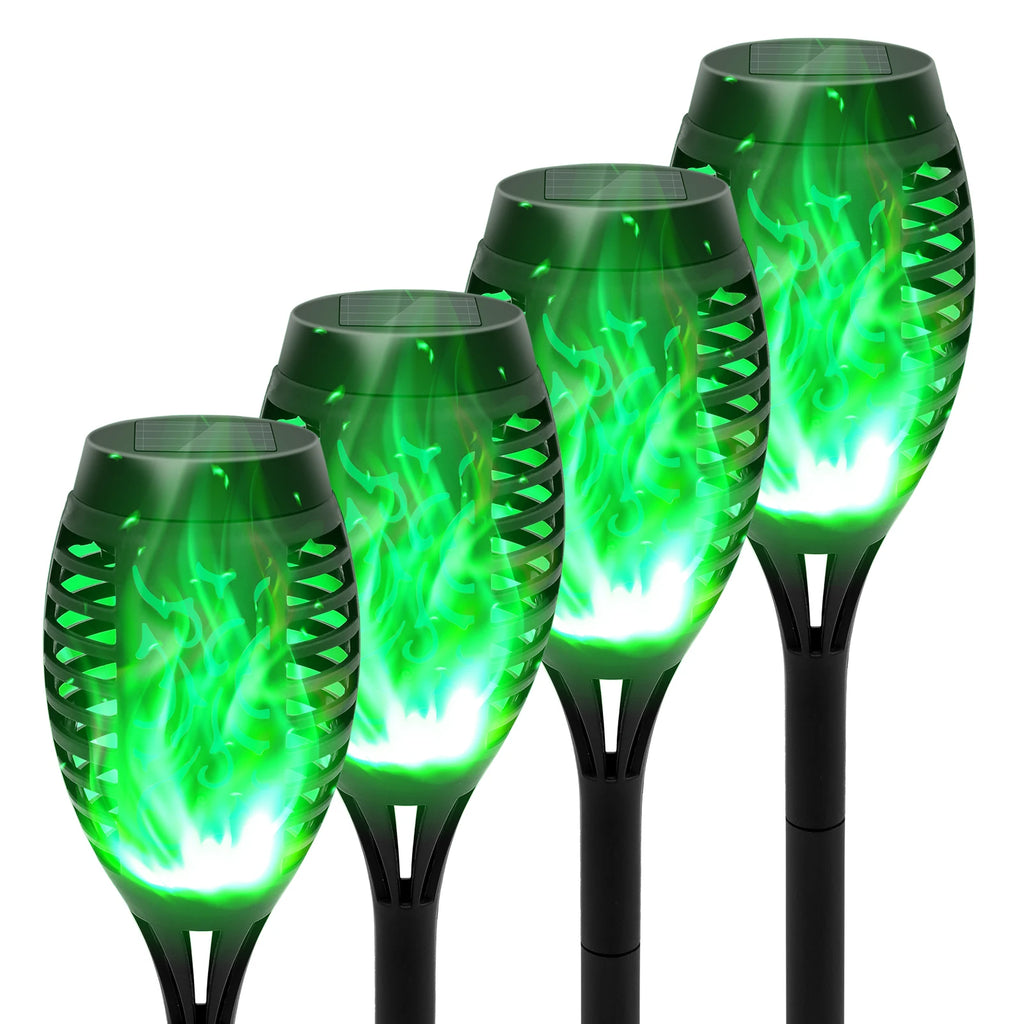 LED Flickering Outdoor Solar Flame Torch Light