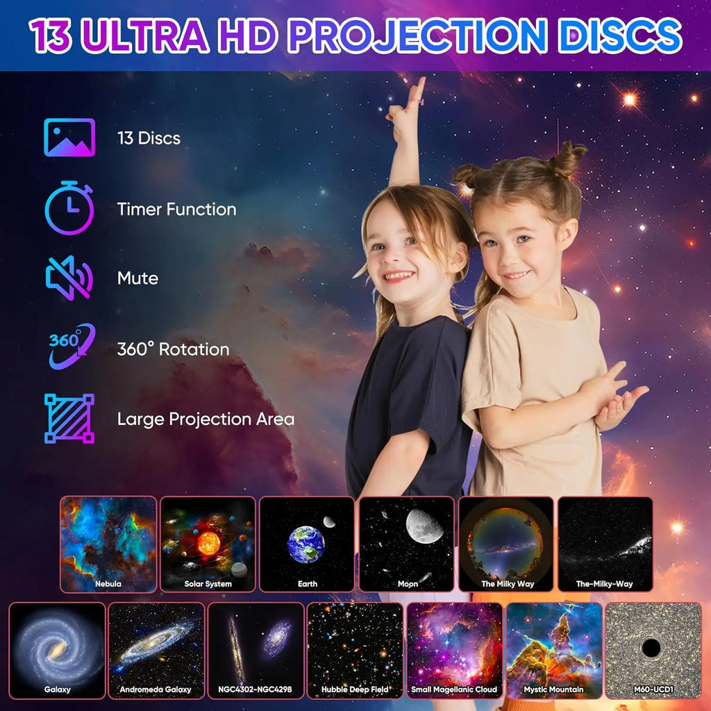 13 In 1 Galaxy Star Projector Night Light
