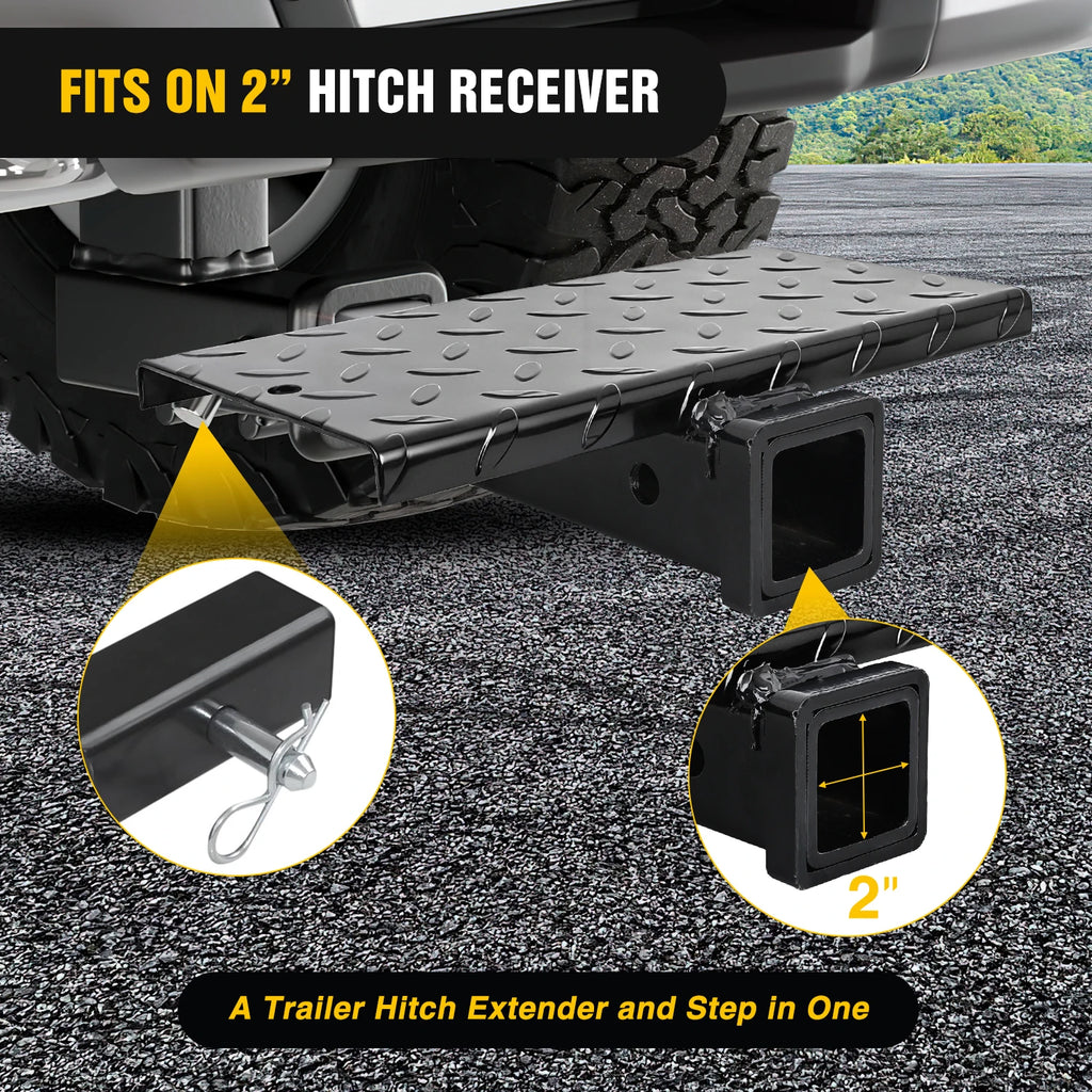 Nilight Heavy-Duty Hitch Extender with Anti-Slip Step
