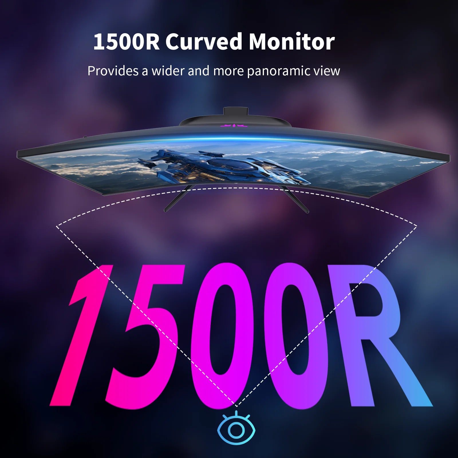 KTC 27" Curved Gaming Monitor (H27S5C) | 1440P QHD 144Hz 1500R Fast Gaming Display