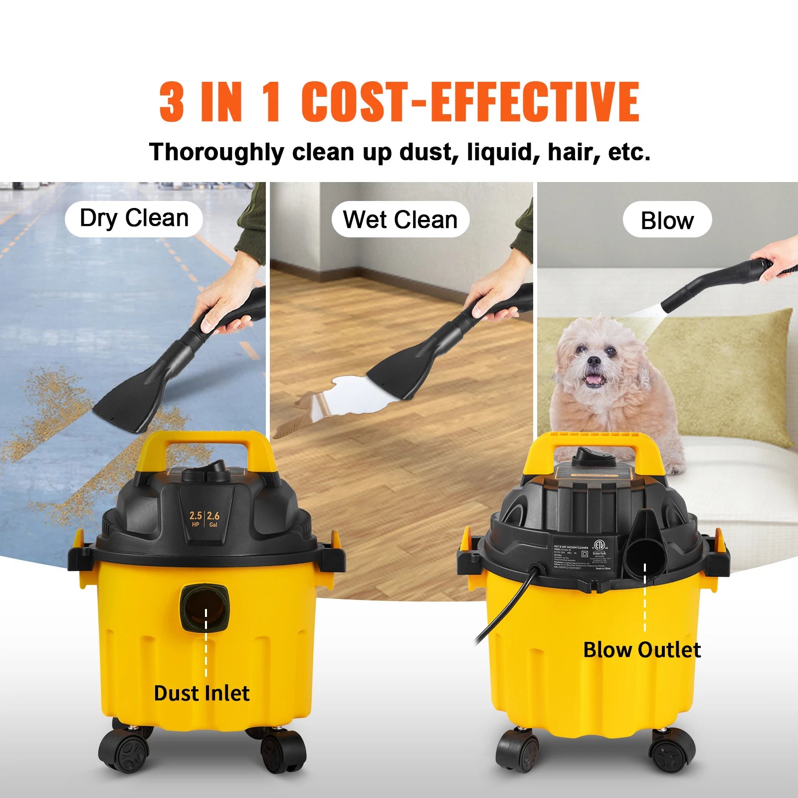 2.6 Gallon Wet/Dry Vac