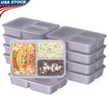 20-Piece Stackable Meal Prep Kit 3-Compartment Storage Containers with Lids