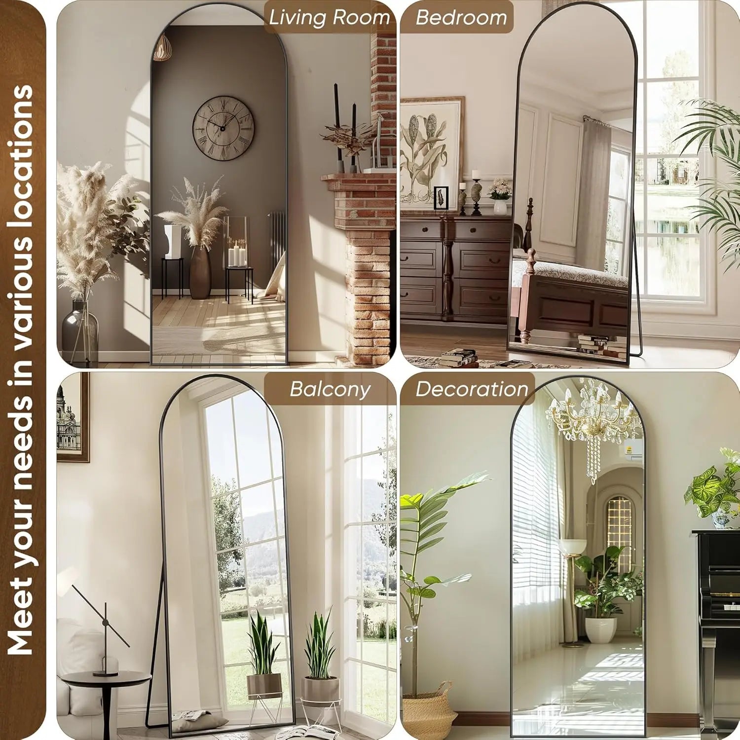Full Length Body Mirror with Stand