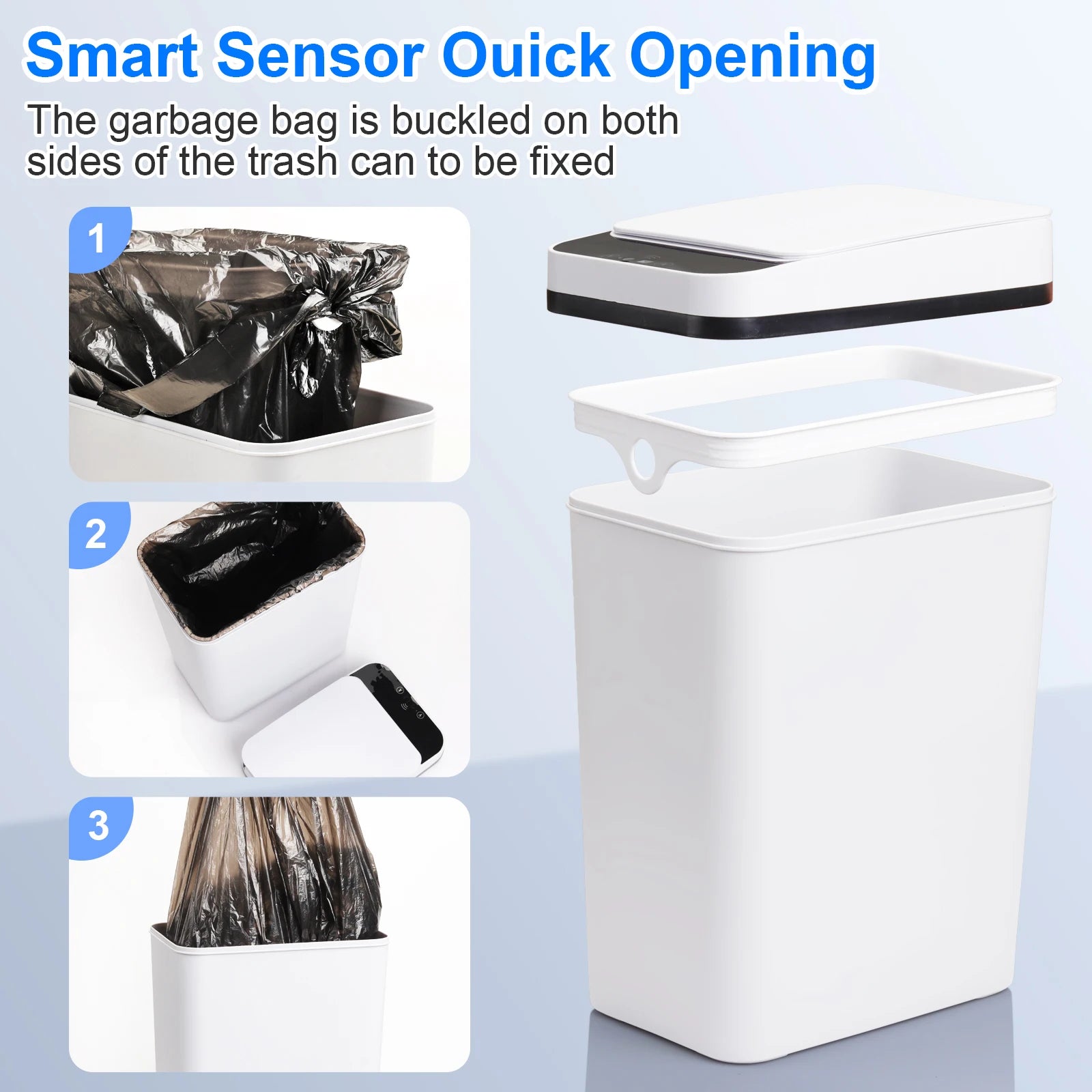 Automatic Touchless Motion Sensor Trash Cans