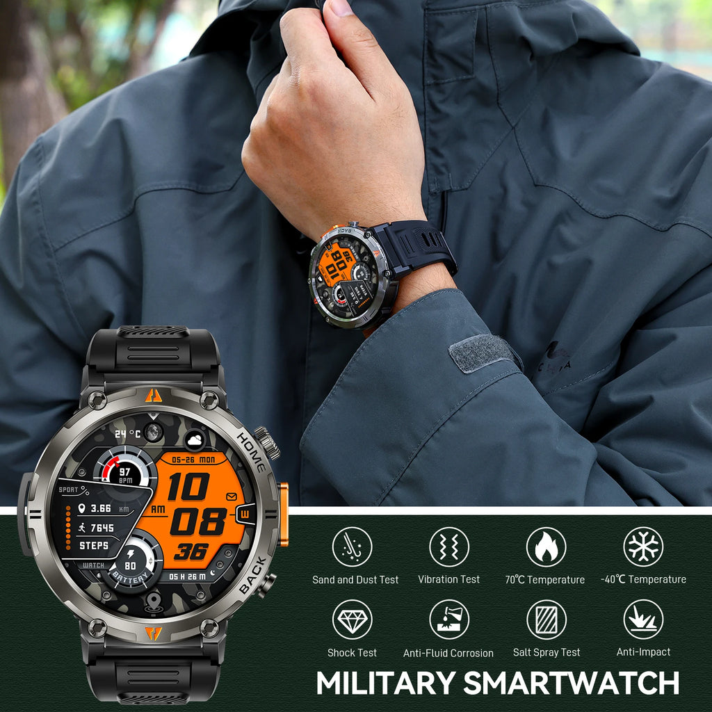 Bluetooth touch screen smartwatch and health monitor