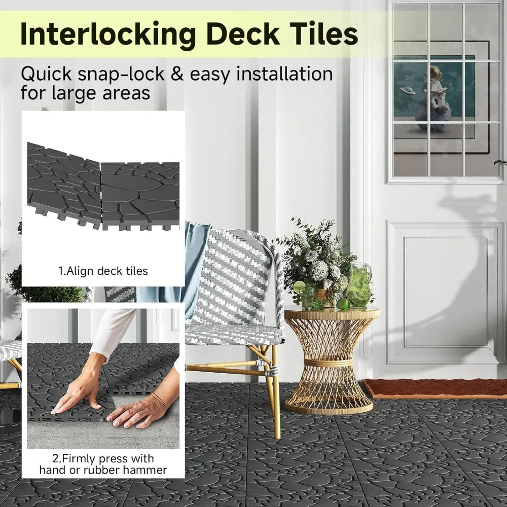 44-Piece 12 x 12 Deck Tiles