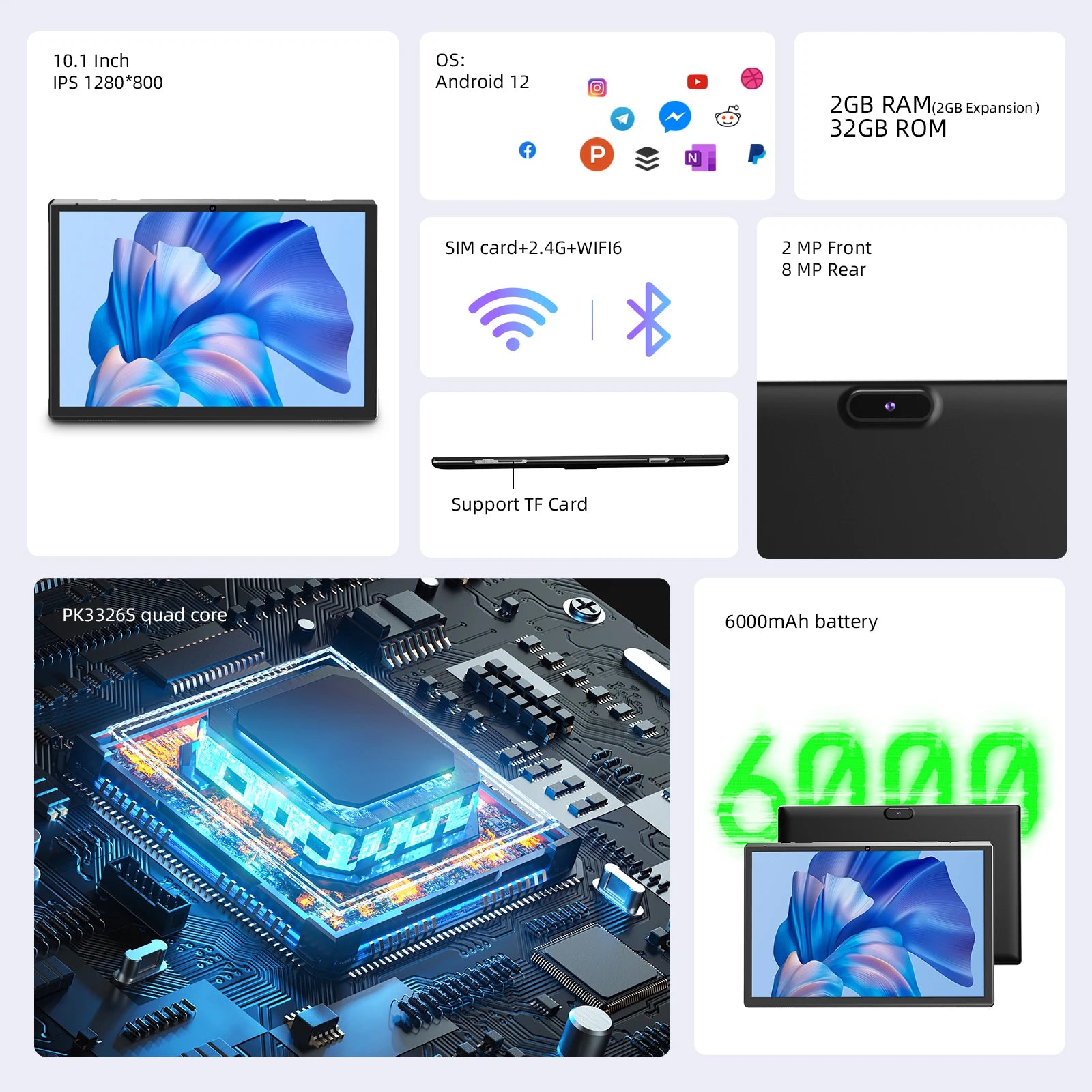 10 inch Android 14 Tablet