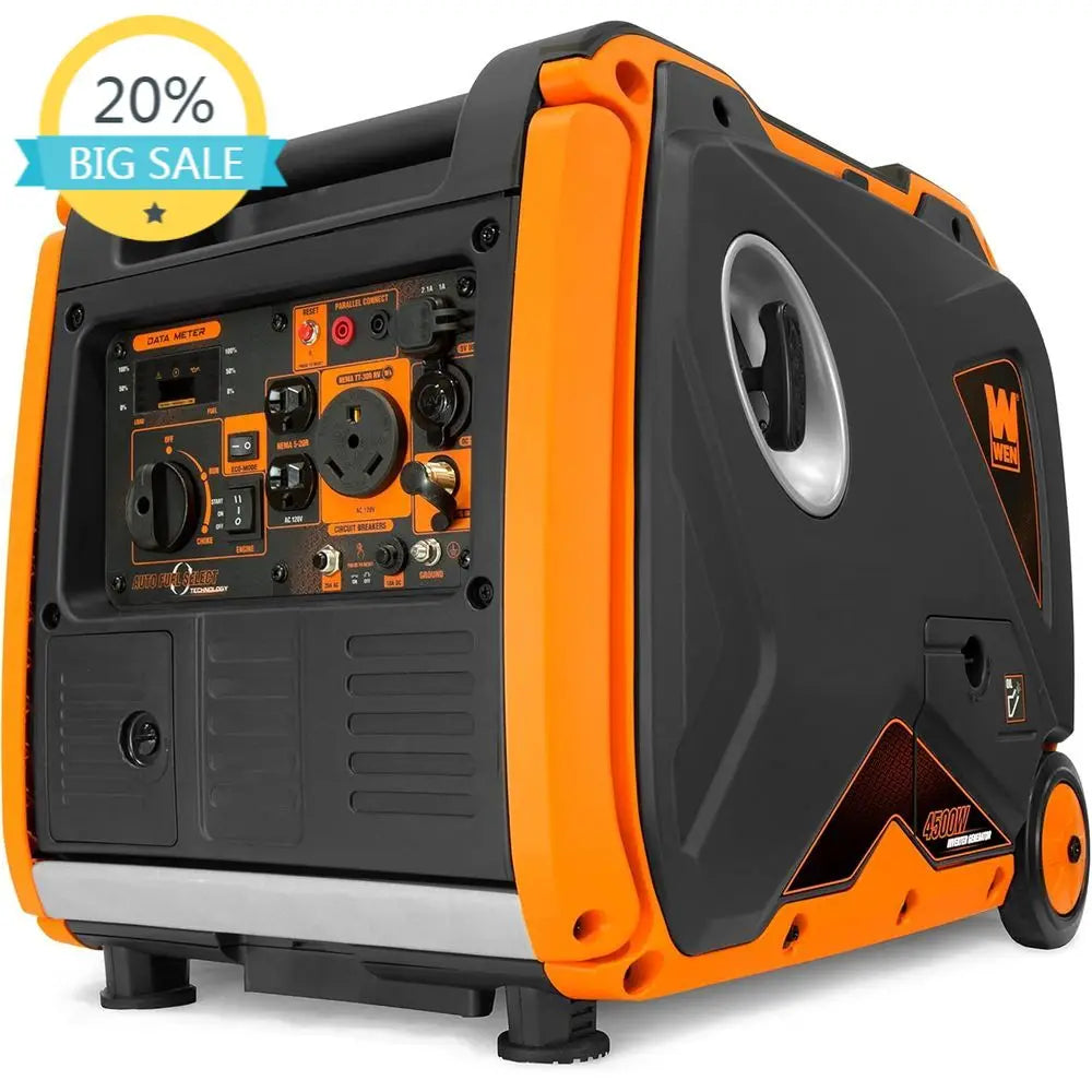4500W Electric Start Portable Dual Fuel Inverter Generator