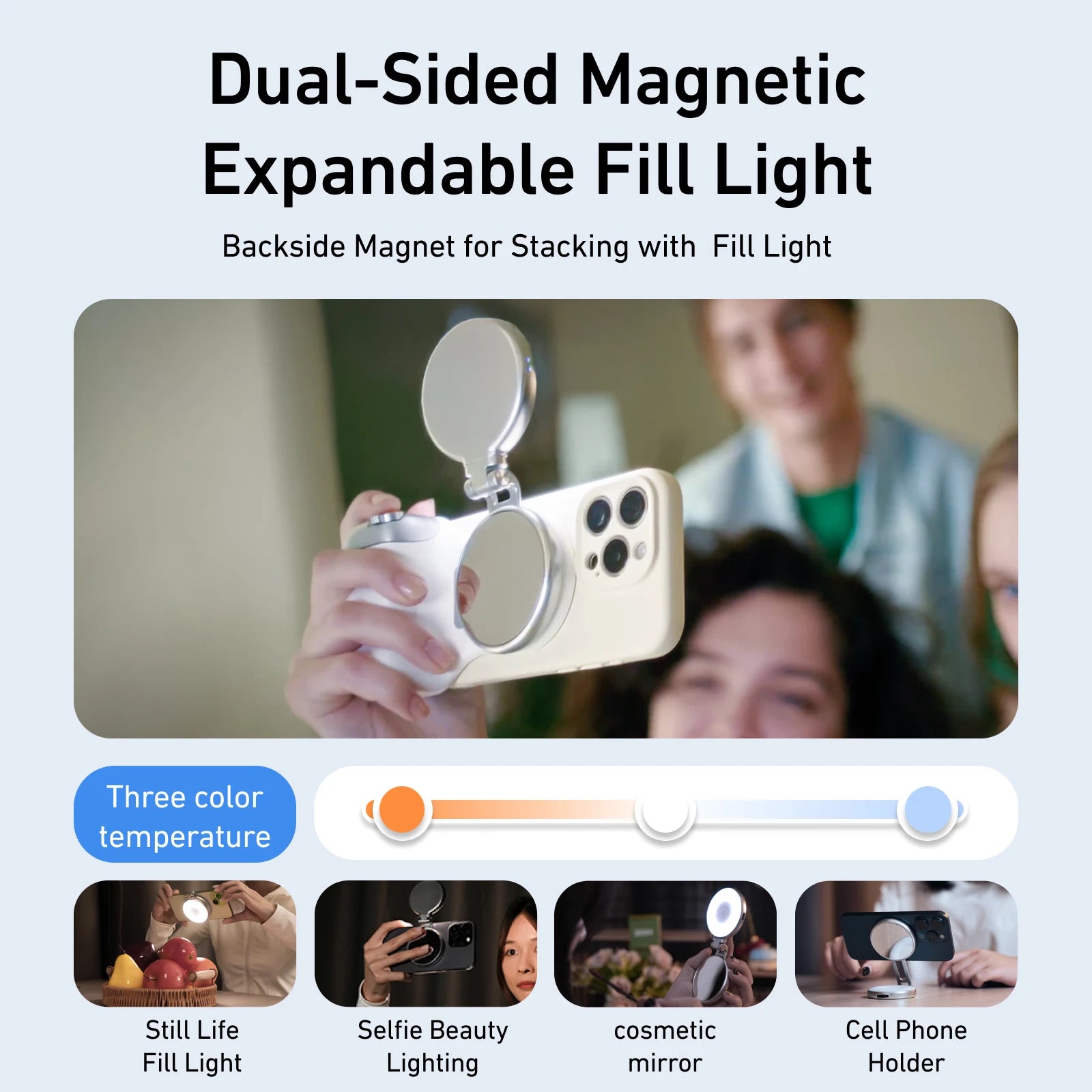 Magnetic Smart Phone Camera Grip Shooting Aid with Remote Control Handle