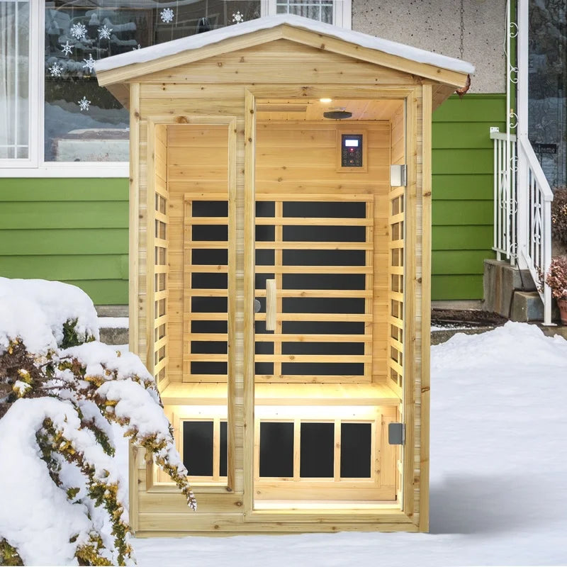 Outdoor Infrared Sauna for Two – Relaxing Private Cabin with Heating Panels