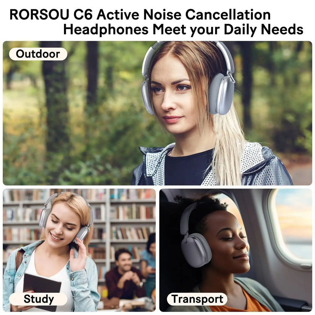 B36 Wireless Bluetooth 5.3 Over-Ear Headphones with ANC