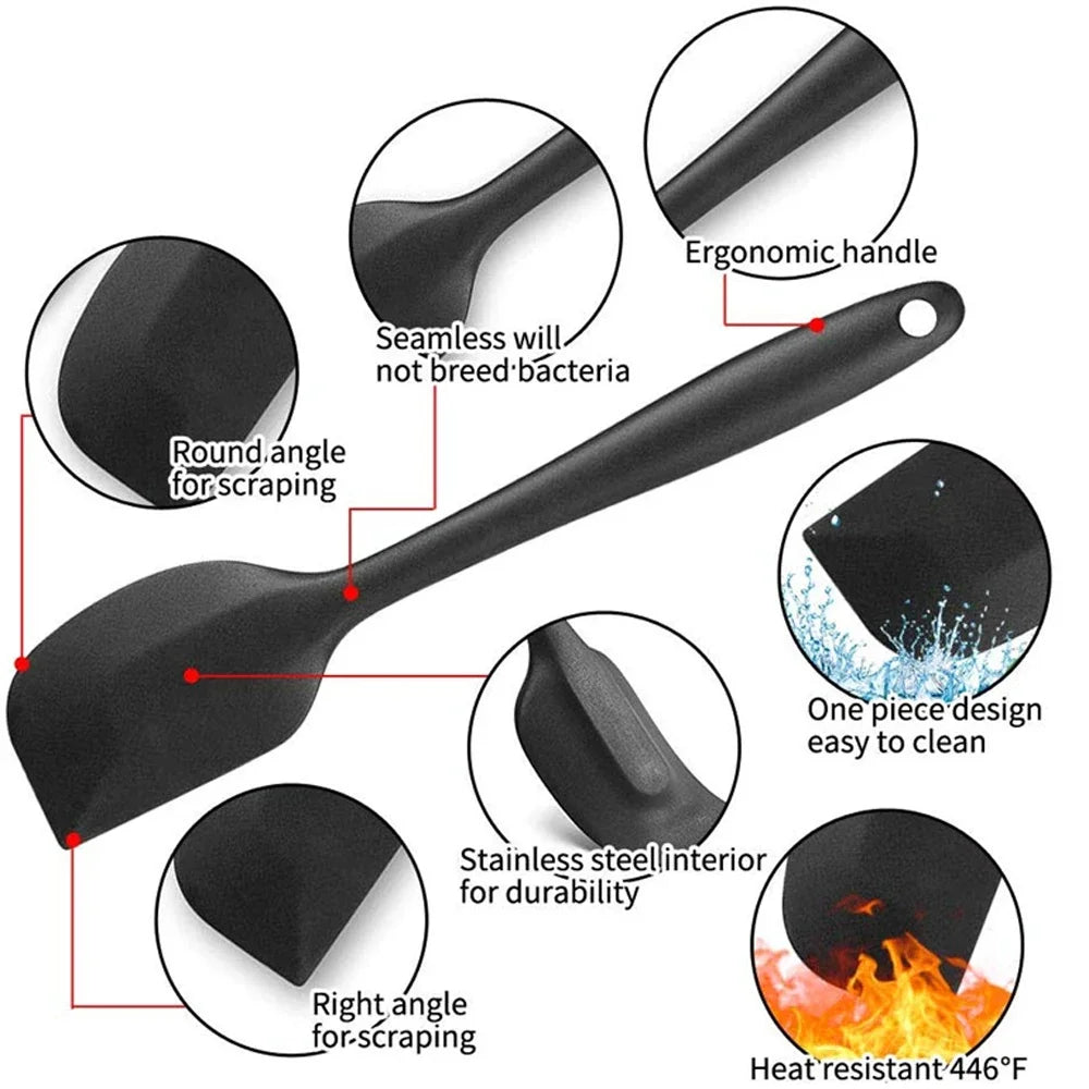 6 Pcs Food Grade Silicone Spatulas