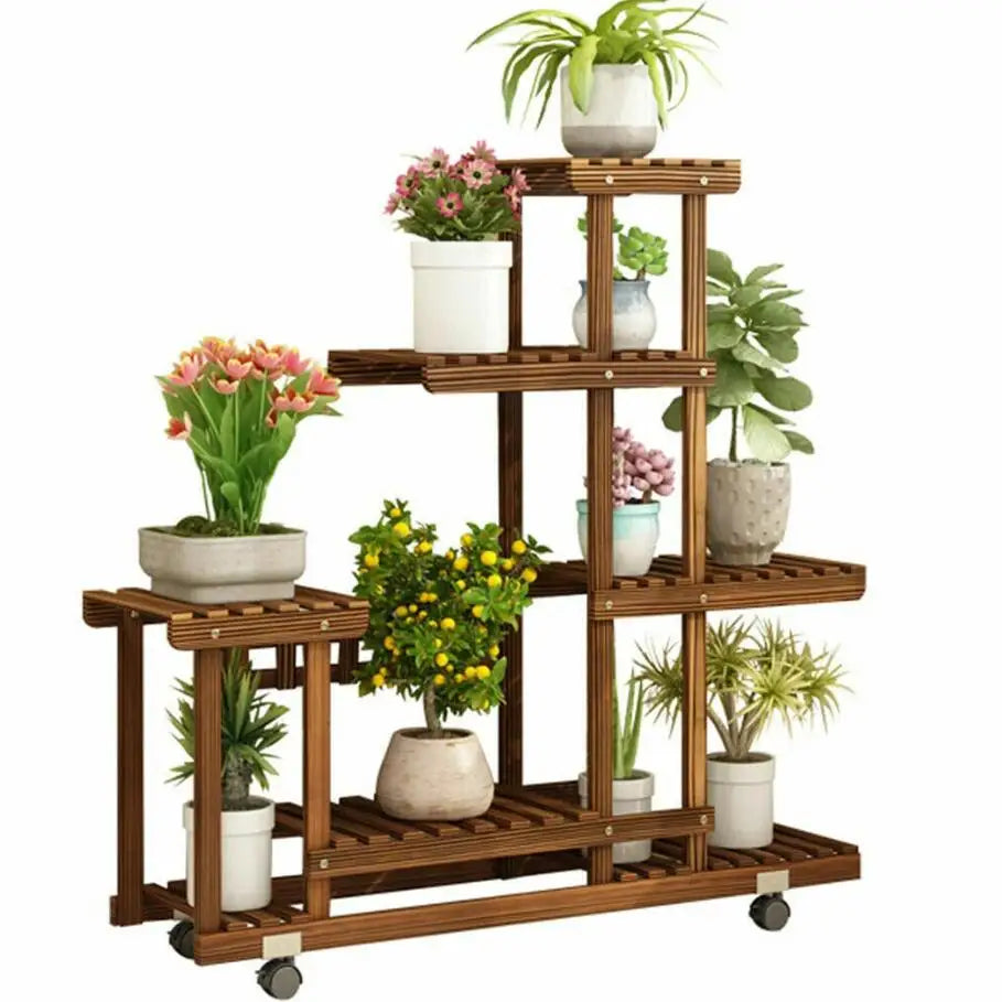 Multi-Layer Wood Plant Stand