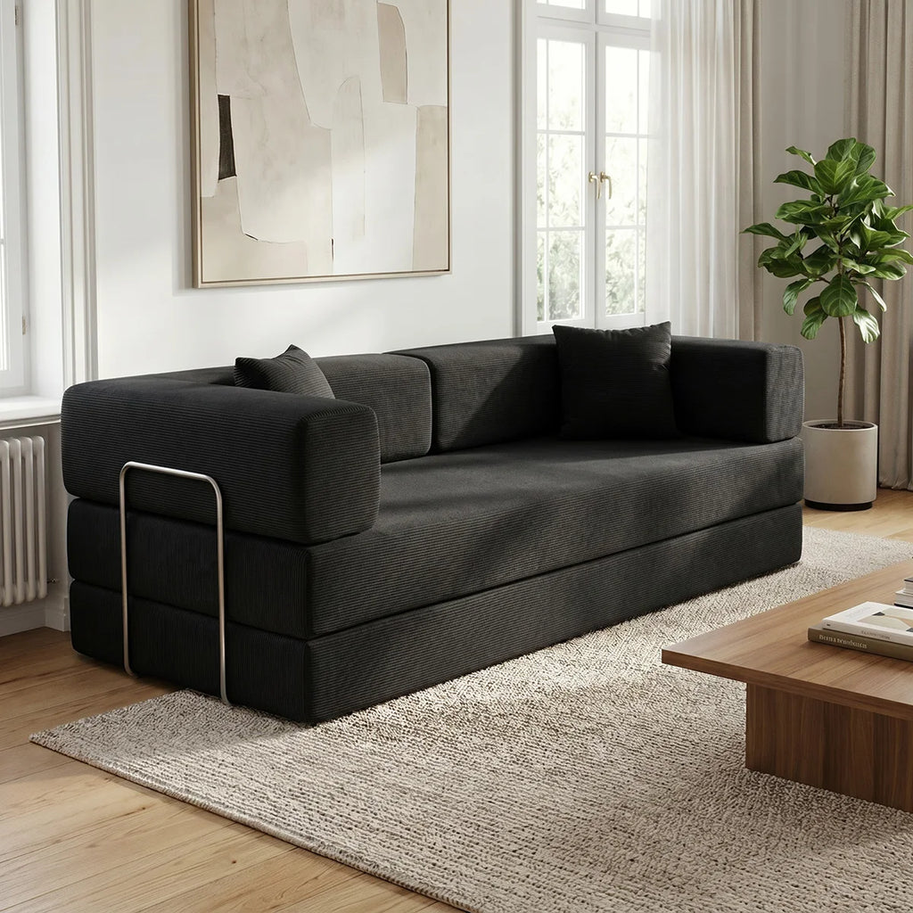 Queen Size Futon Sofa Bed 79" Convertible Couch