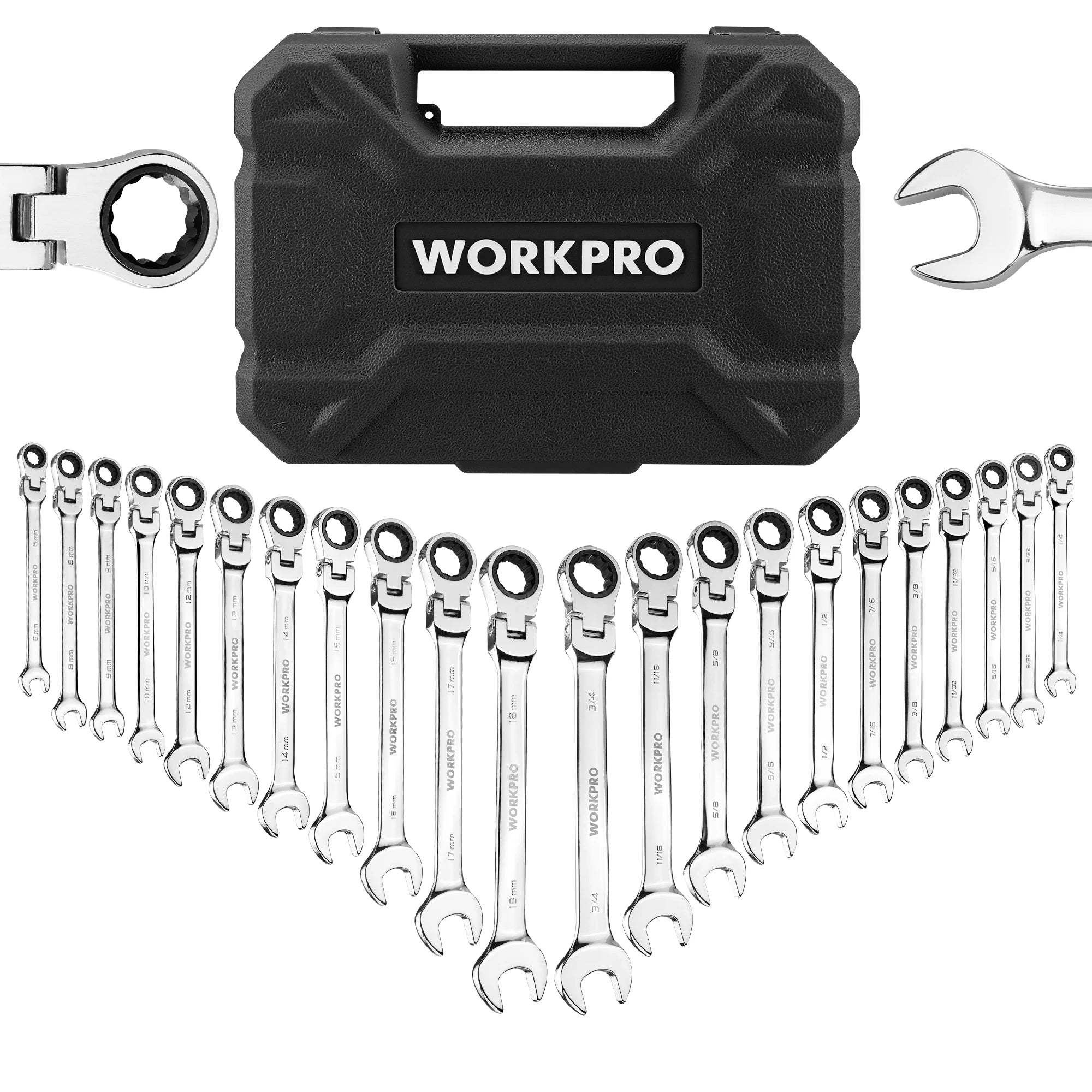 21pc Ratcheting Wrench Set