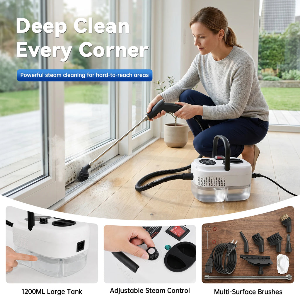 2500W High-Temperature Handheld Steam Cleaner (110V)
