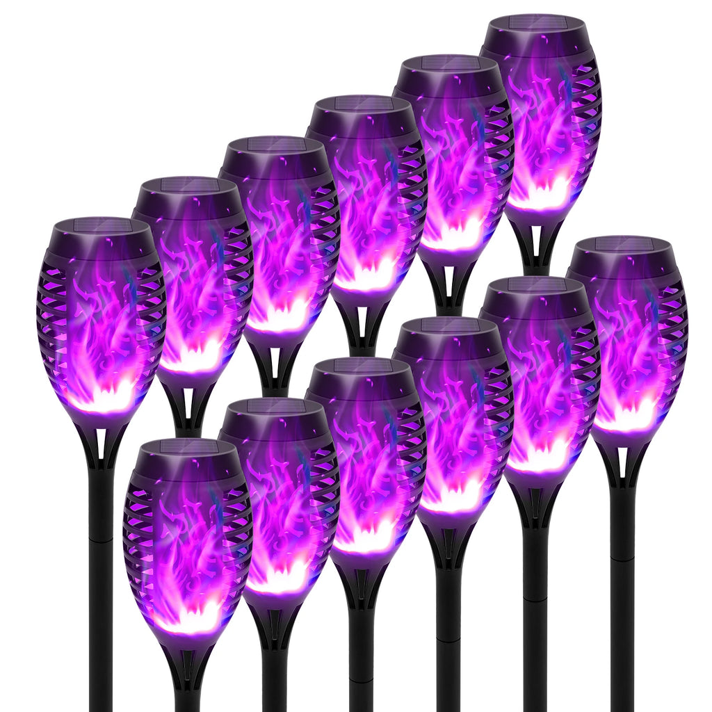 LED Flickering Outdoor Solar Flame Torch Light