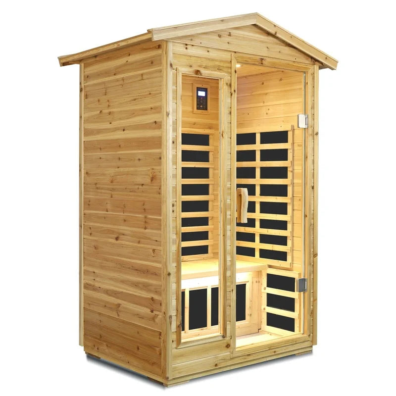 Outdoor Infrared Sauna for Two – Relaxing Private Cabin with Heating Panels