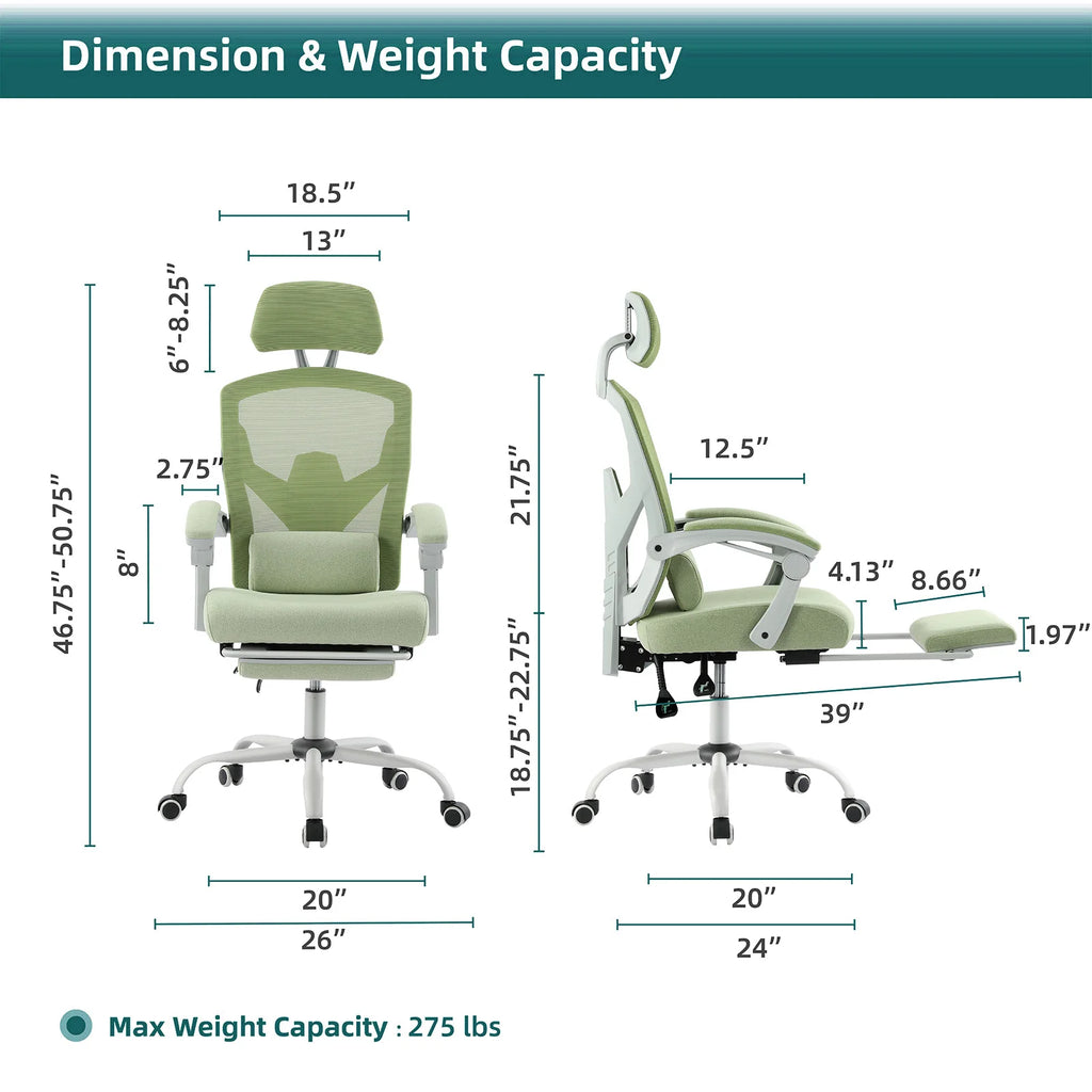Ergonomic Reclining High Back Mesh Gaming Chair
