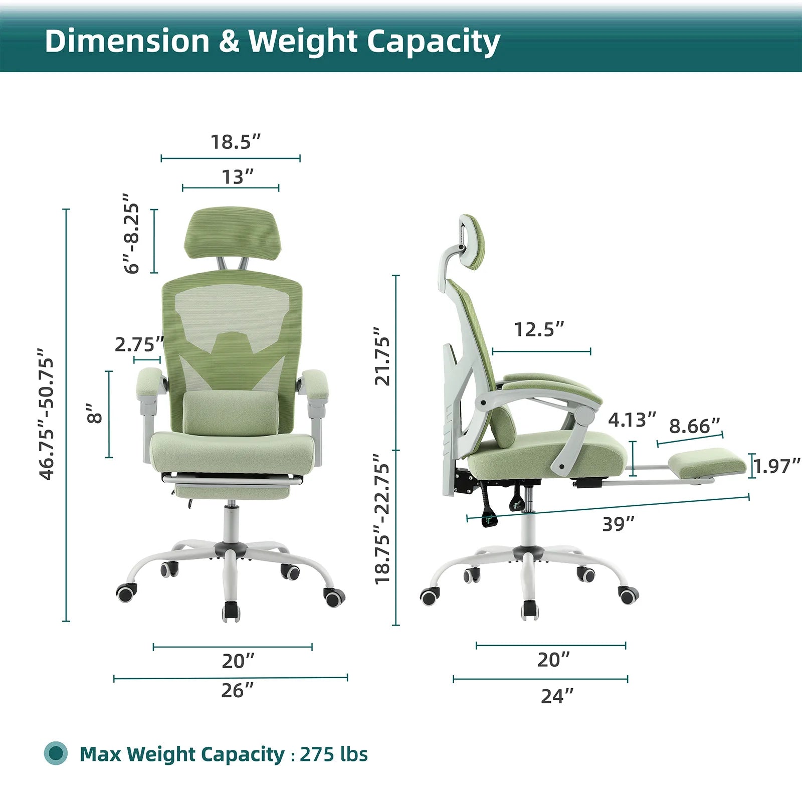 Ergonomic Reclining High Back Mesh Gaming Chair