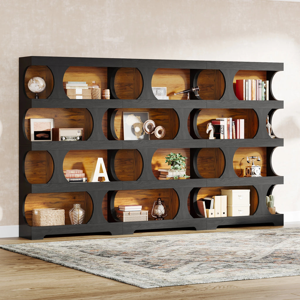 Tribesigns 71" Tall S-Shaped 4-Tier Bookcase