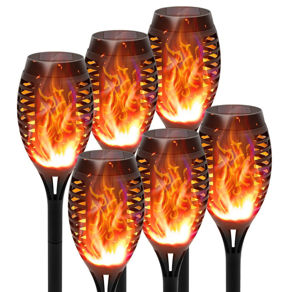 LED Flickering Outdoor Solar Flame Torch Light