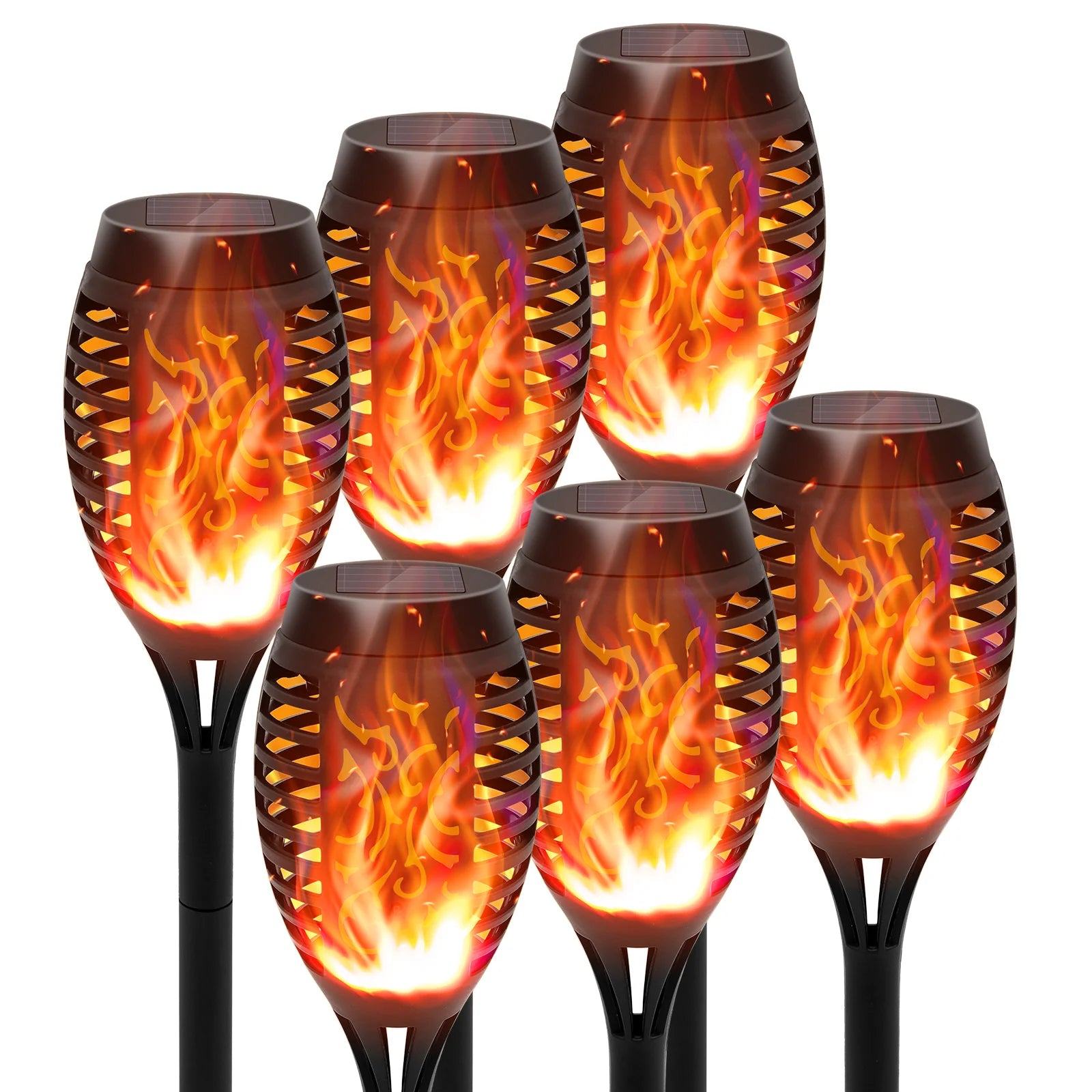 LED Flickering Outdoor Solar Flame Torch Light