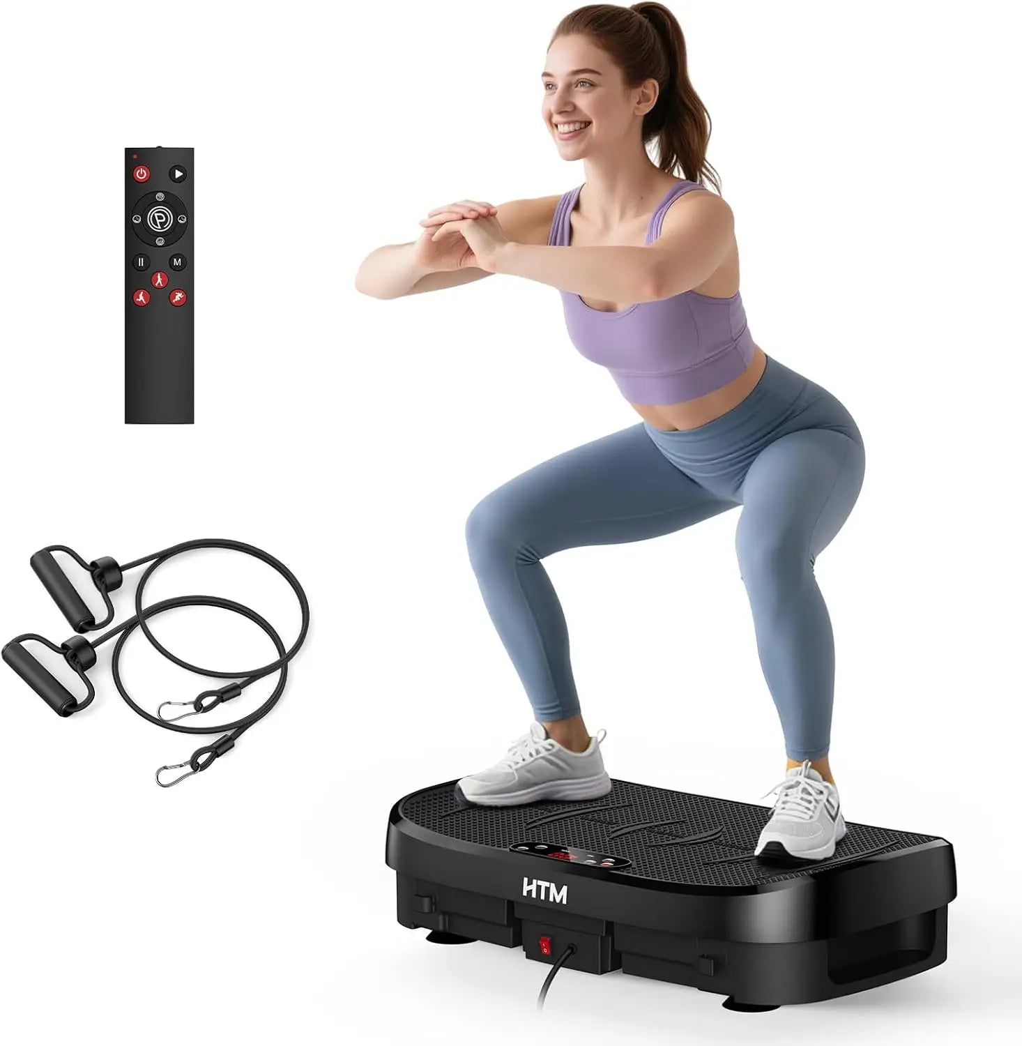 3-in-1 Ultra-Quiet Whole Body Vibration Plate