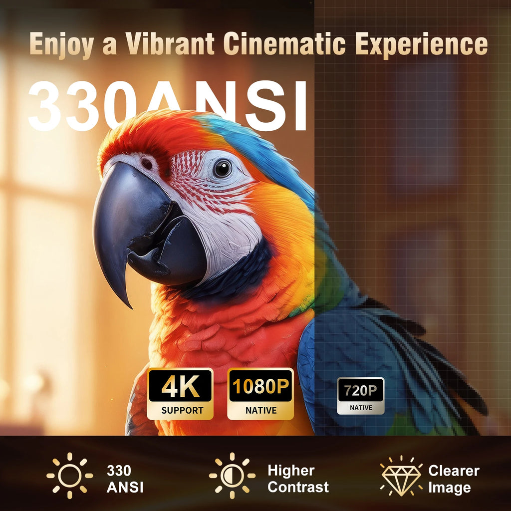 Auto Focus Outdoor Movie Projector