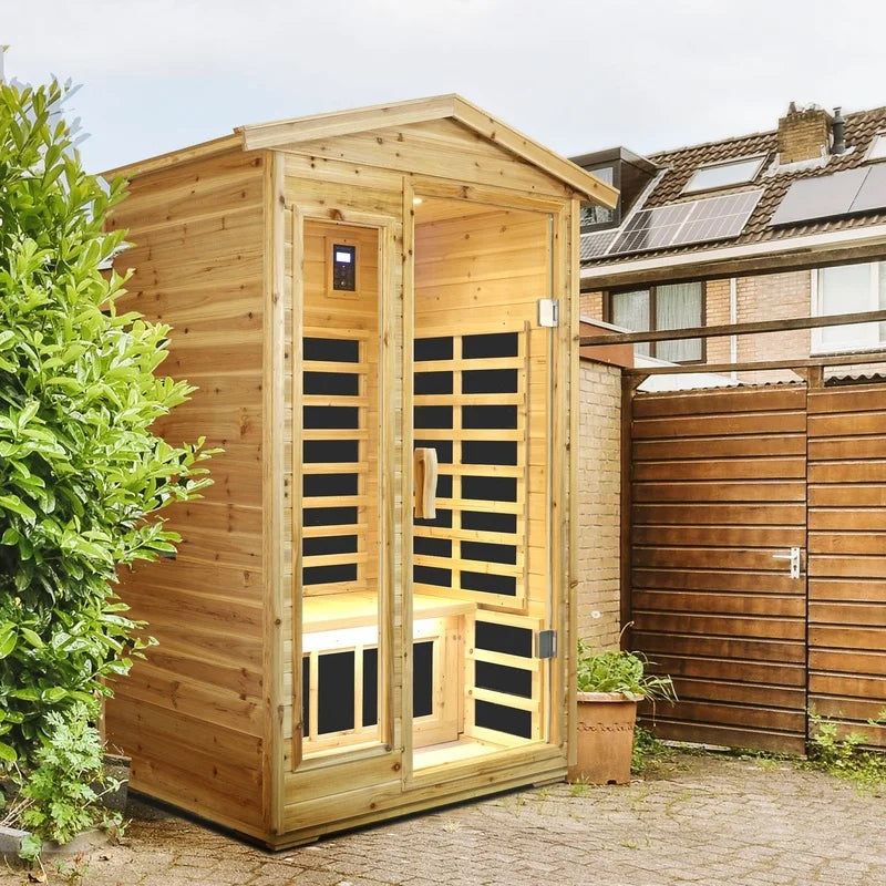 Outdoor Infrared Sauna for Two – Relaxing Private Cabin with Heating Panels