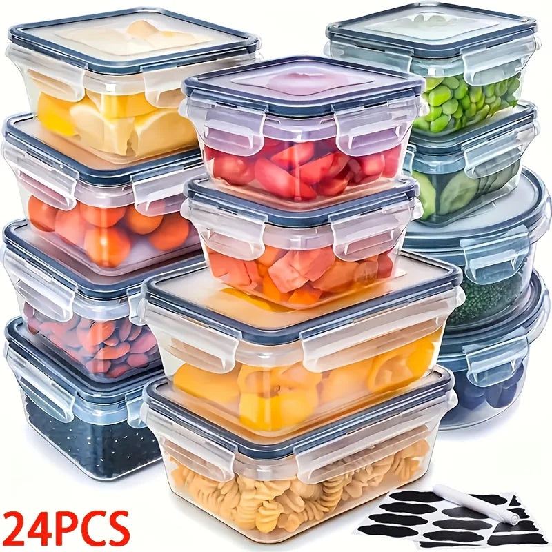 Food Storage Set - 24 Airtight Containers & Lids