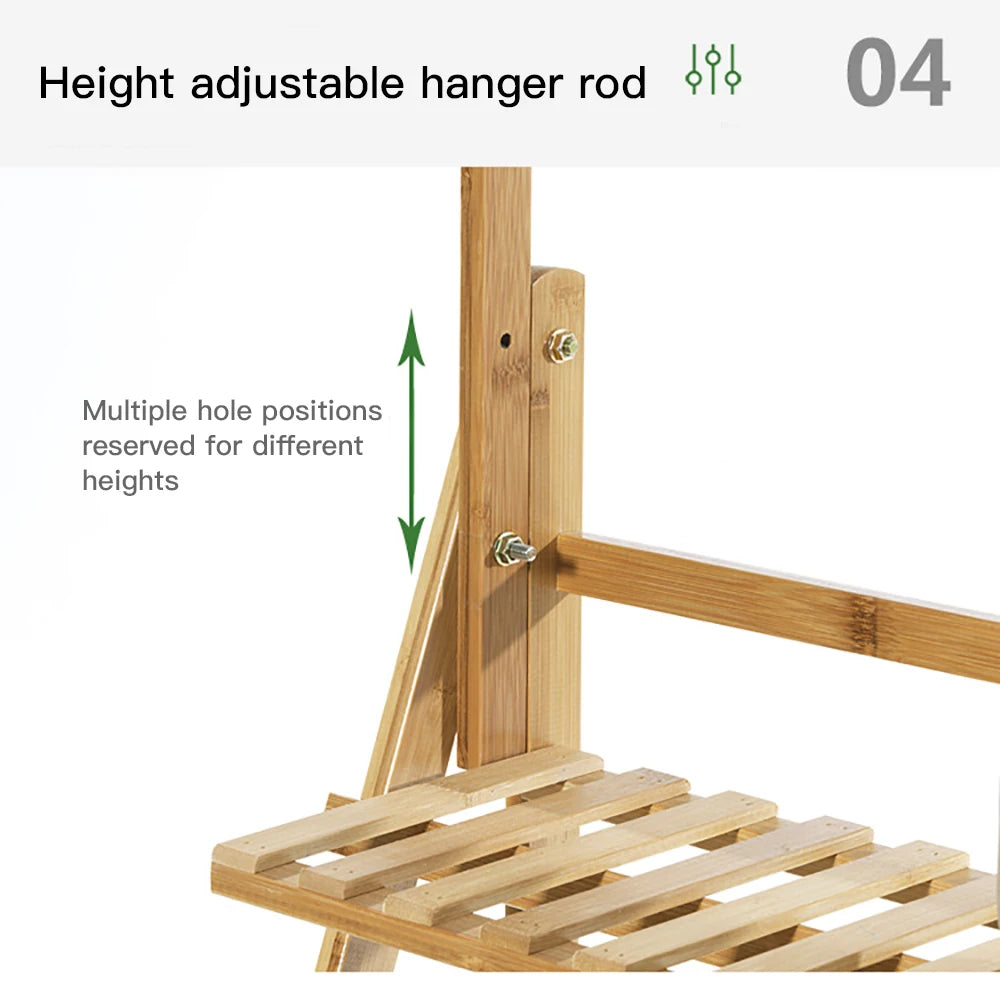 Folding Bamboo Plant Stand