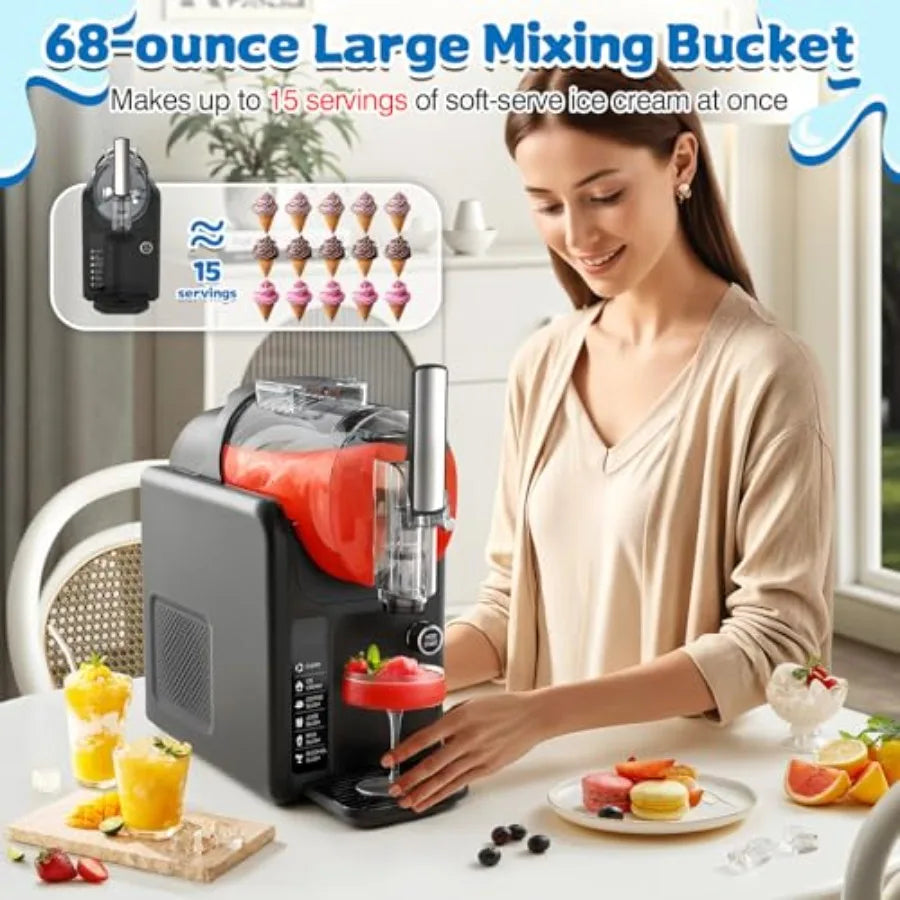 68 oz 2-in-1 Soft Serve Ice Cream Slushie Machine