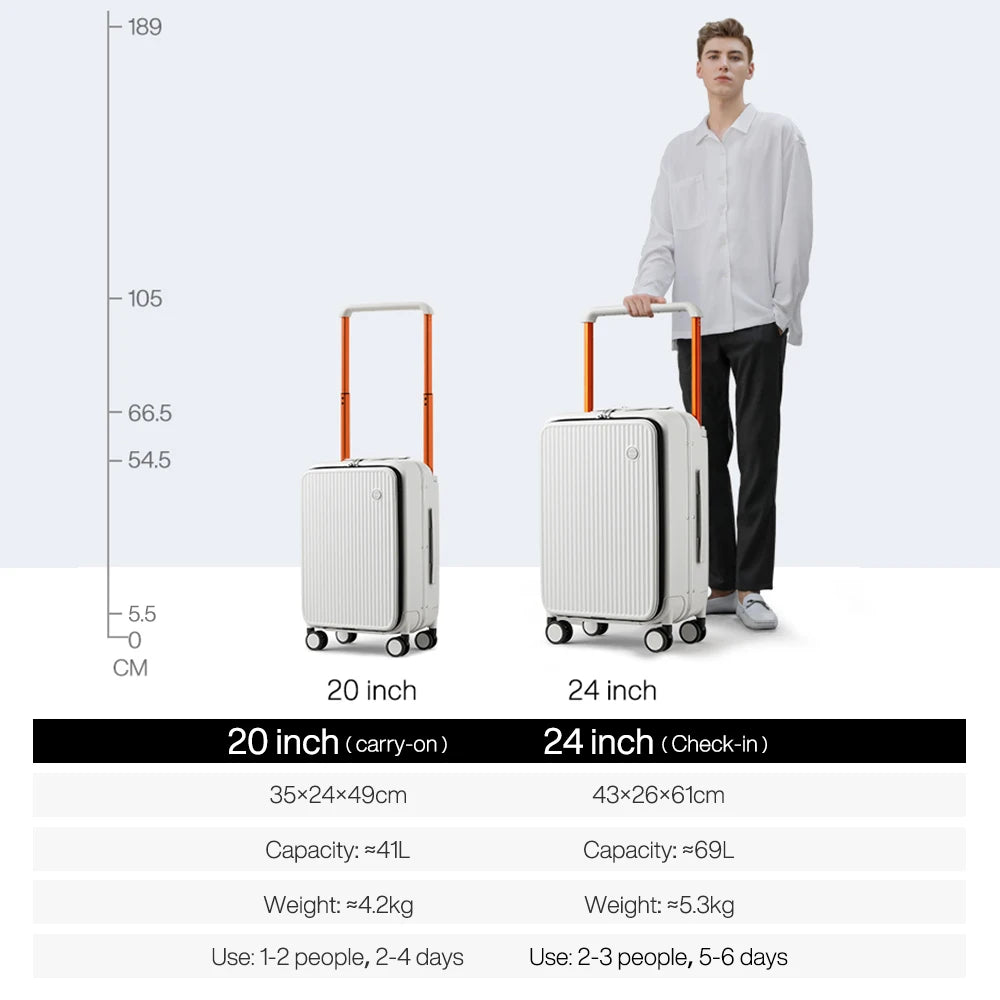 Mixi Front Laptop Pocket Suitcase