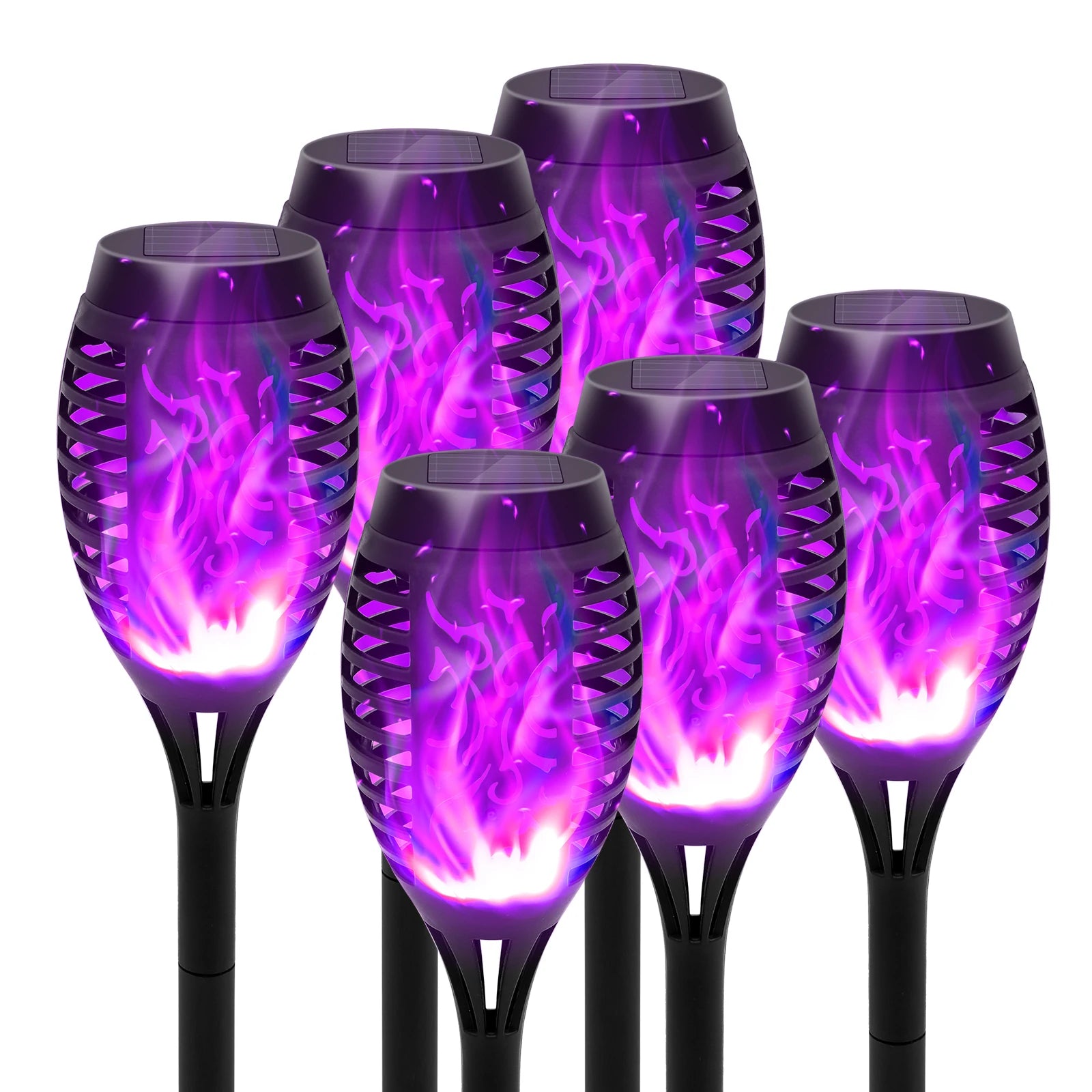 LED Flickering Outdoor Solar Flame Torch Light
